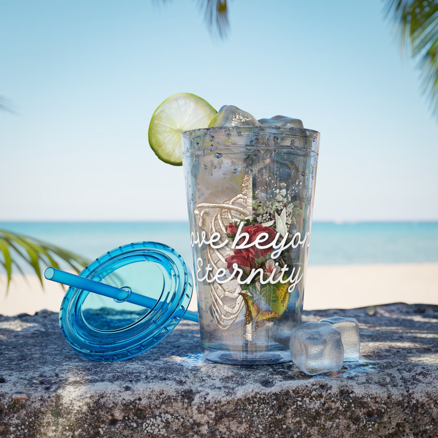 Love Beyond Eternity Sunsplash Tumbler with Straw, 16oz