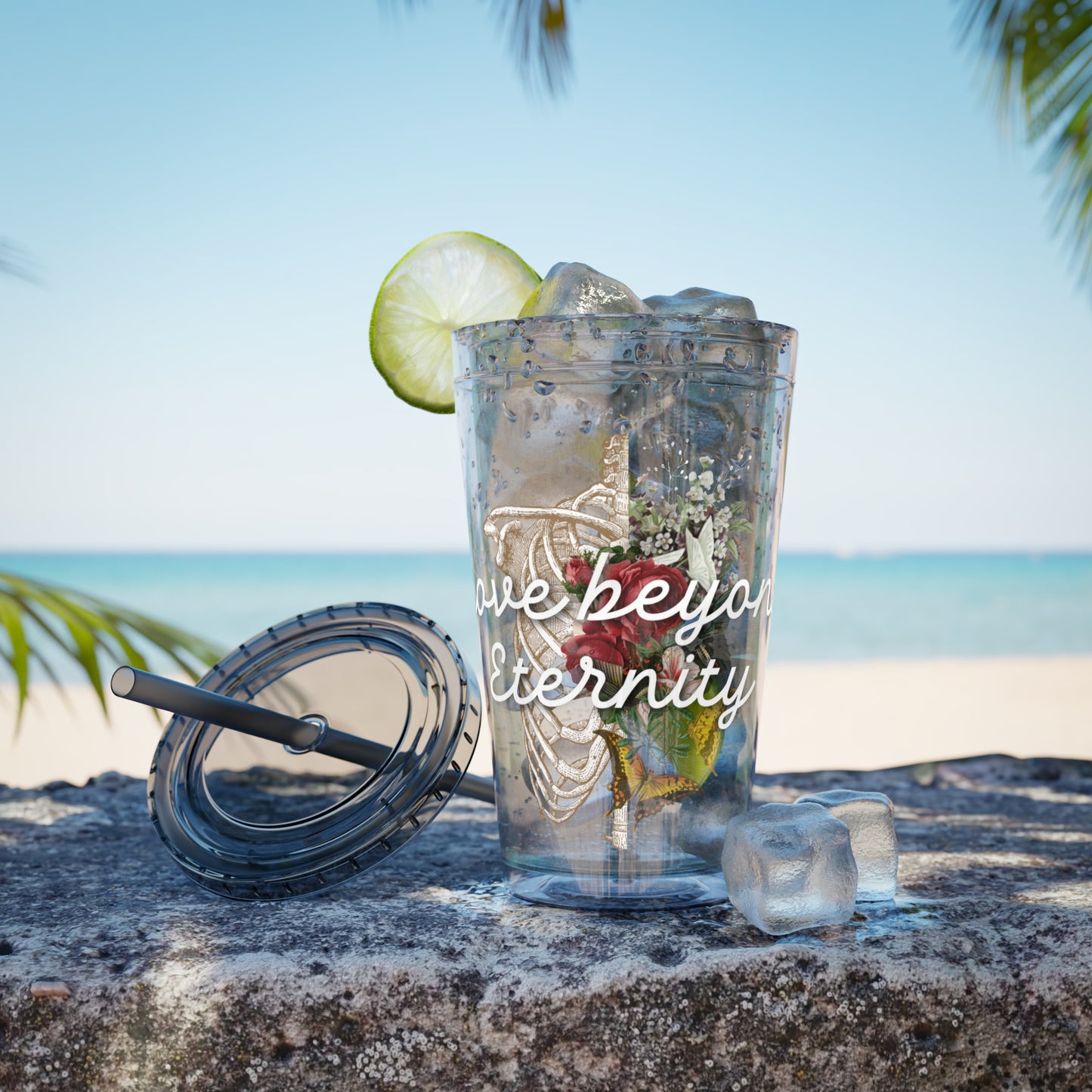 Love Beyond Eternity Sunsplash Tumbler with Straw, 16oz