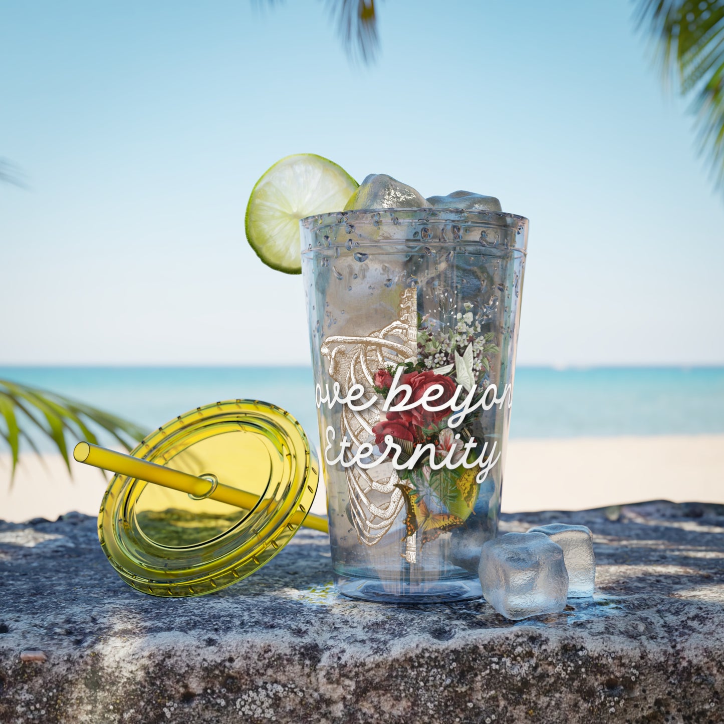 Love Beyond Eternity Sunsplash Tumbler with Straw, 16oz