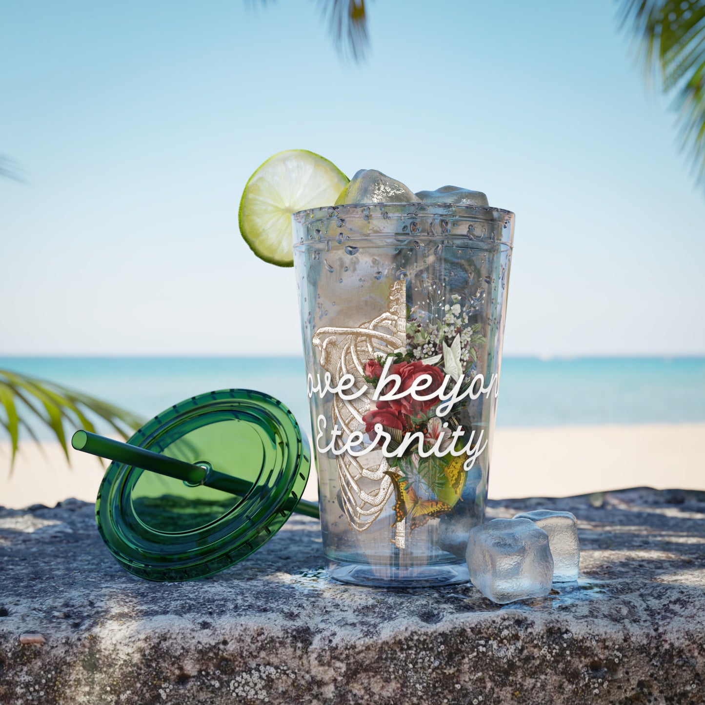 Love Beyond Eternity Sunsplash Tumbler with Straw, 16oz