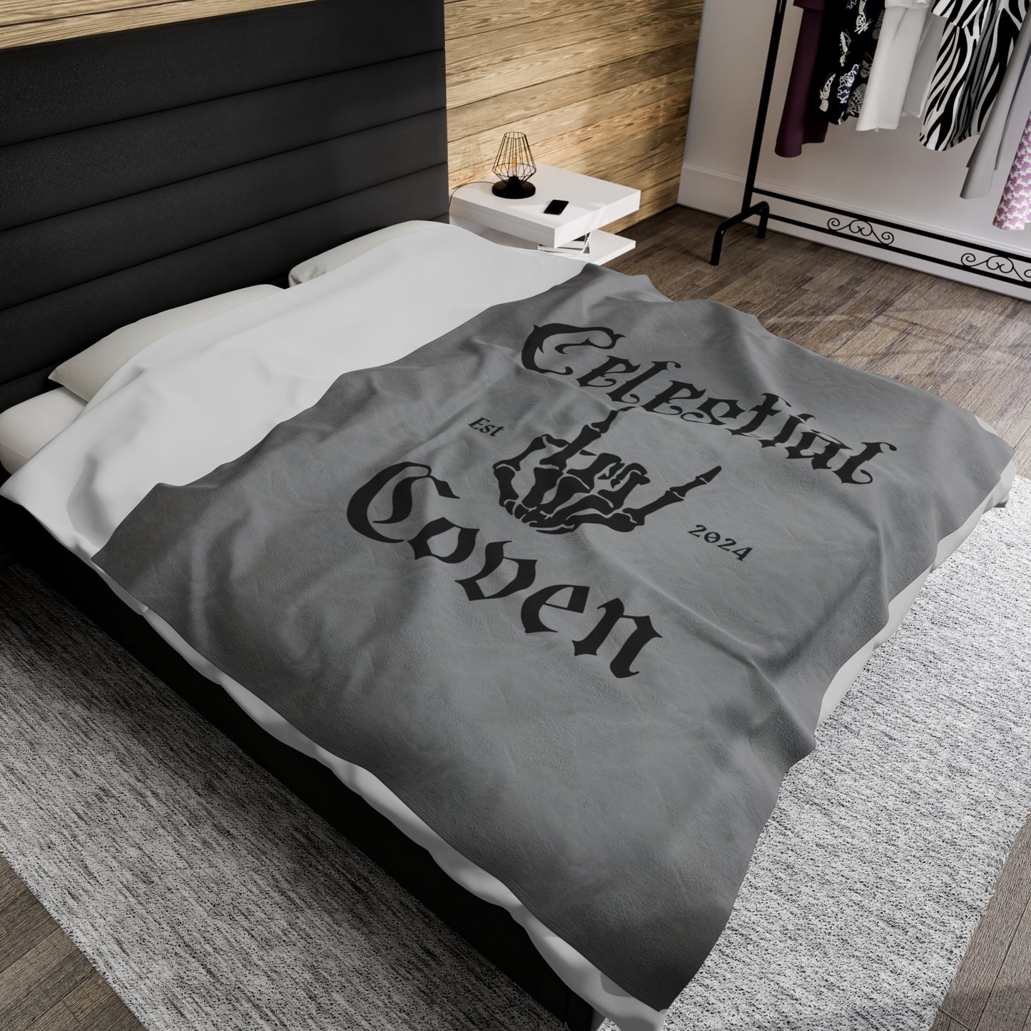 Celestial Coven Velveteen Plush Blanket