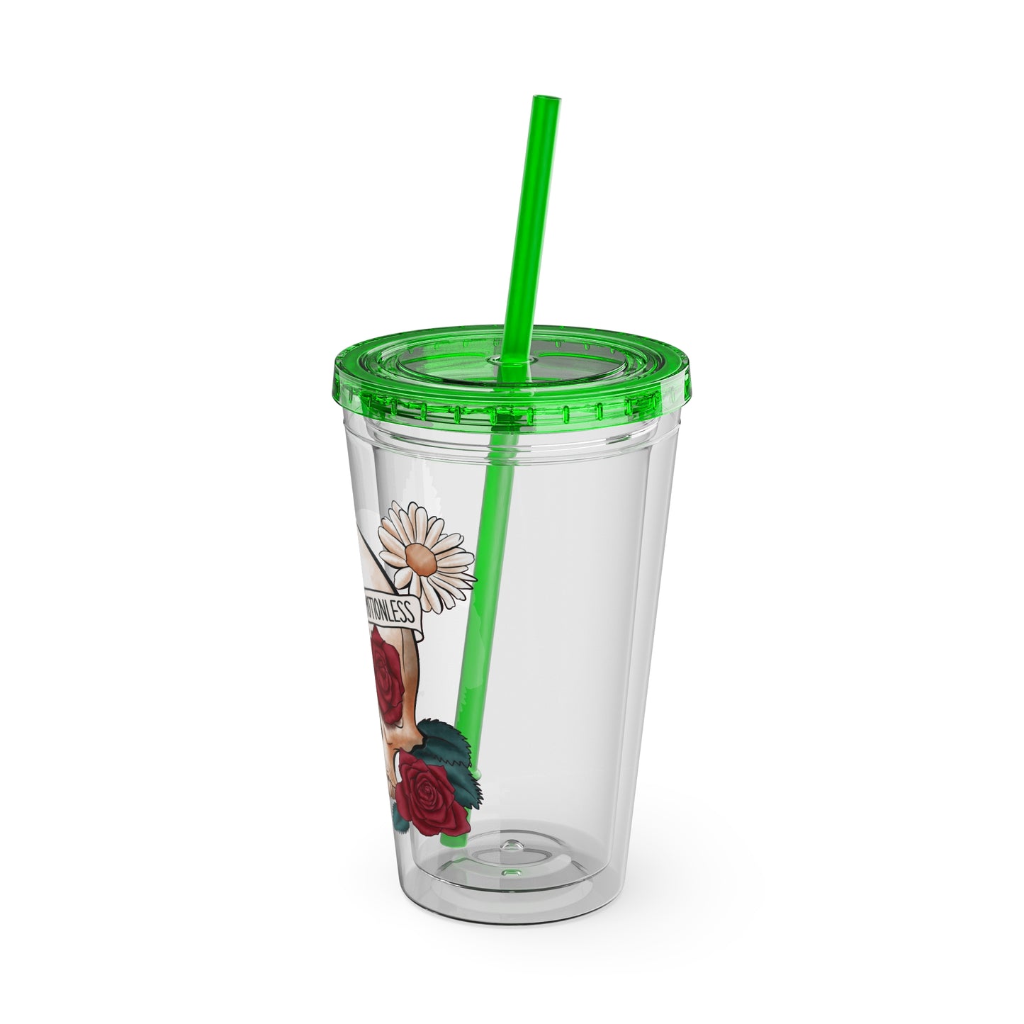 Kinda Emotional/Emotionless Sunsplash Tumbler with Straw, 16oz