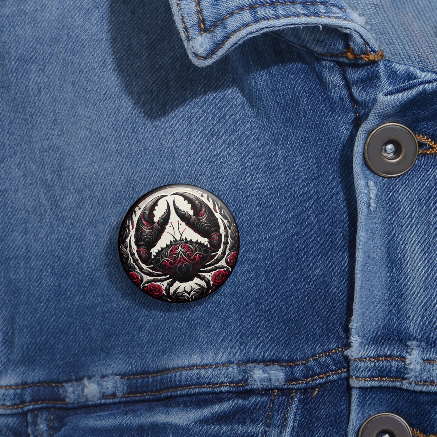 Zodiac Cancer Pin Button