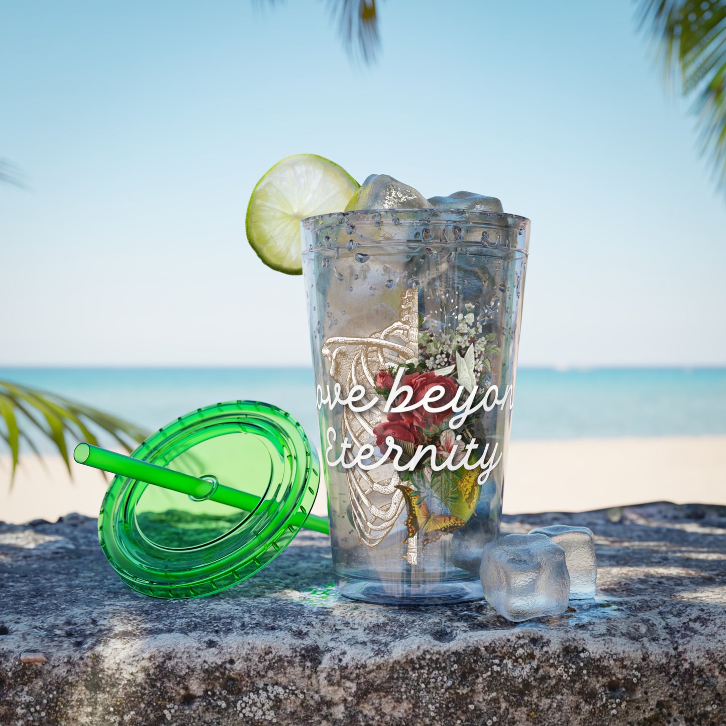 Love Beyond Eternity Sunsplash Tumbler with Straw, 16oz