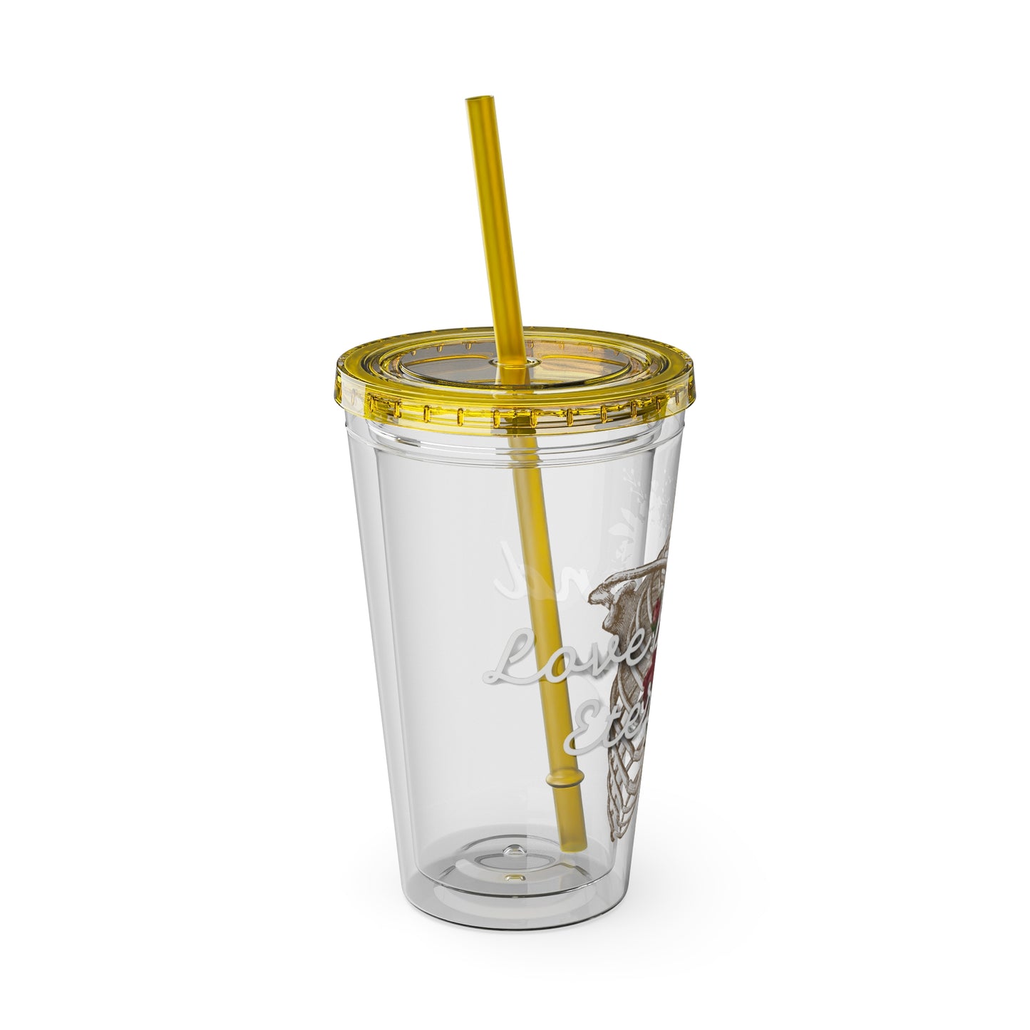 Love Beyond Eternity Sunsplash Tumbler with Straw, 16oz