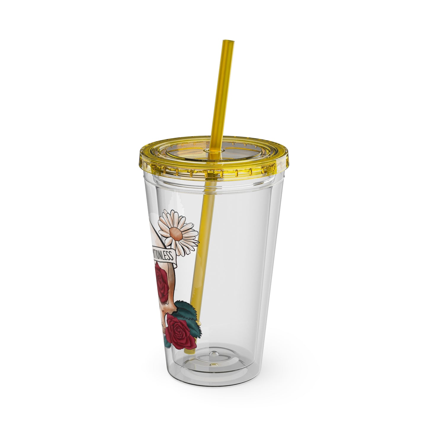 Kinda Emotional/Emotionless Sunsplash Tumbler with Straw, 16oz