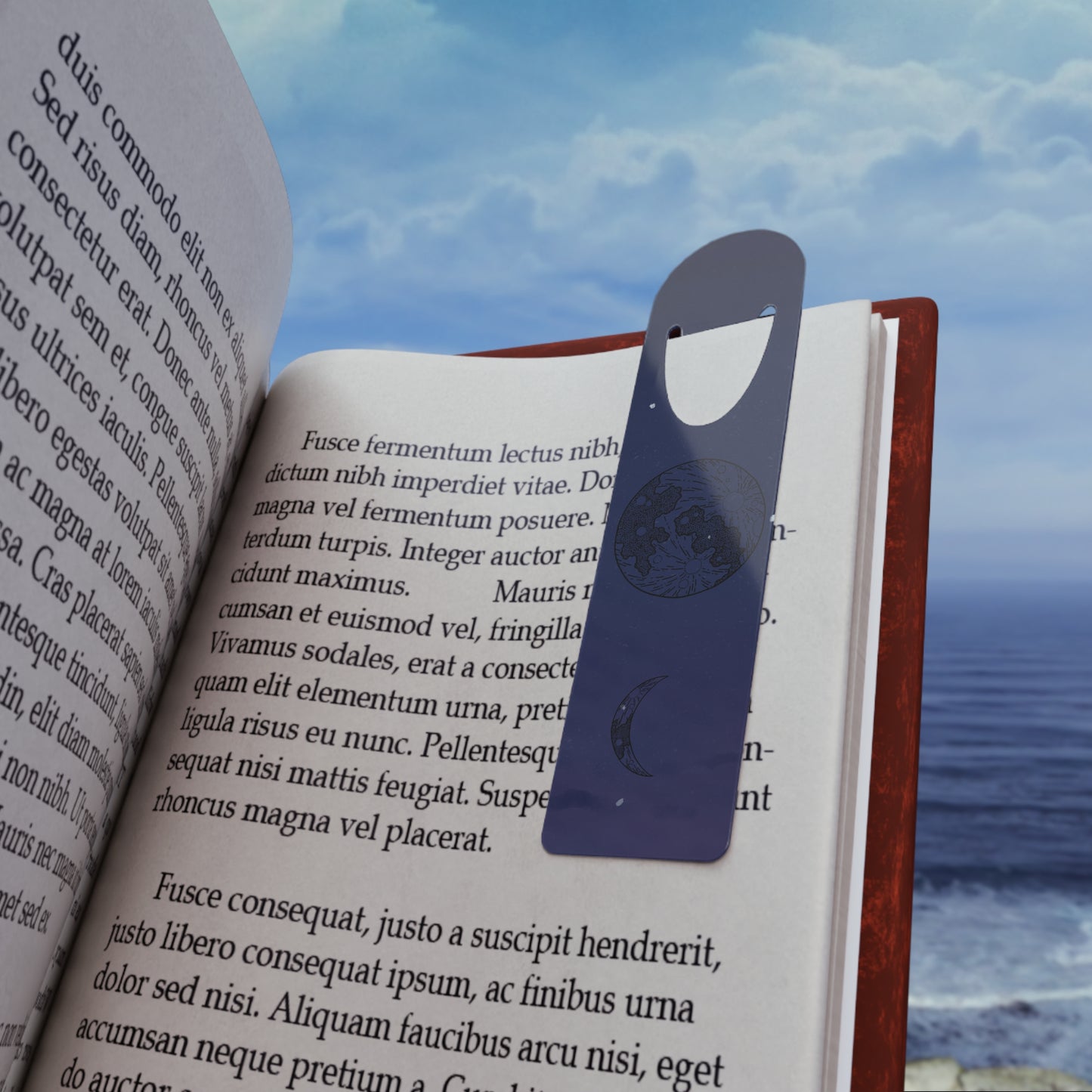 Navy Moon Bookmark