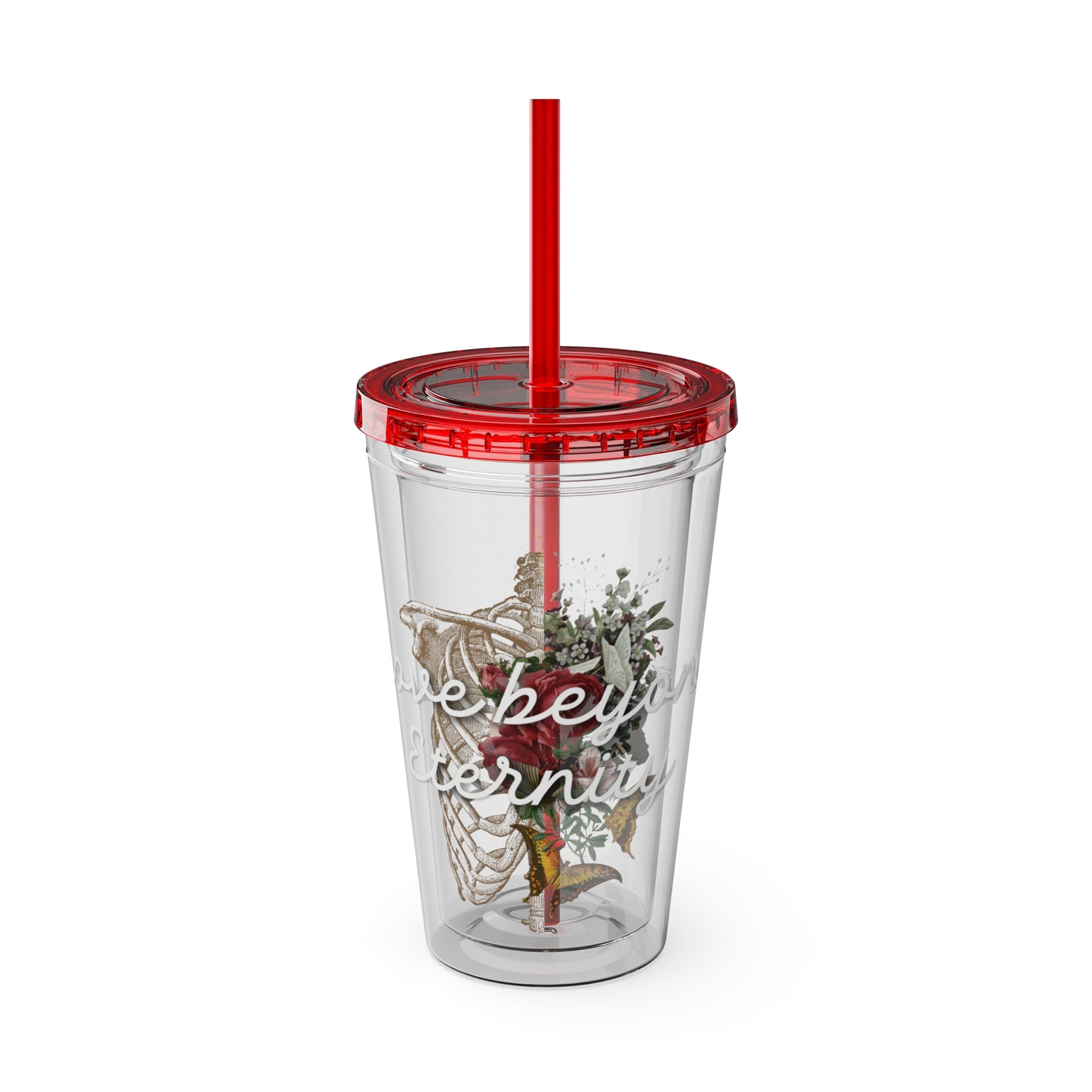 Love Beyond Eternity Sunsplash Tumbler with Straw, 16oz