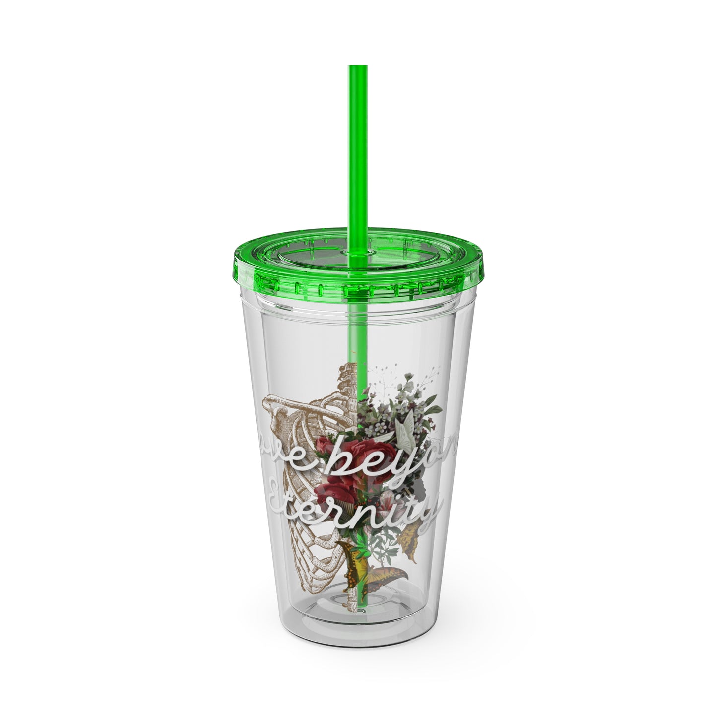 Love Beyond Eternity Sunsplash Tumbler with Straw, 16oz