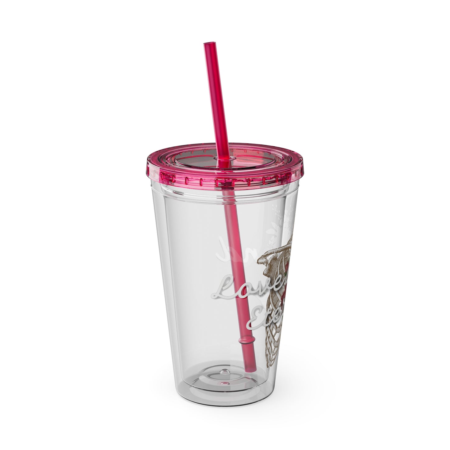 Love Beyond Eternity Sunsplash Tumbler with Straw, 16oz