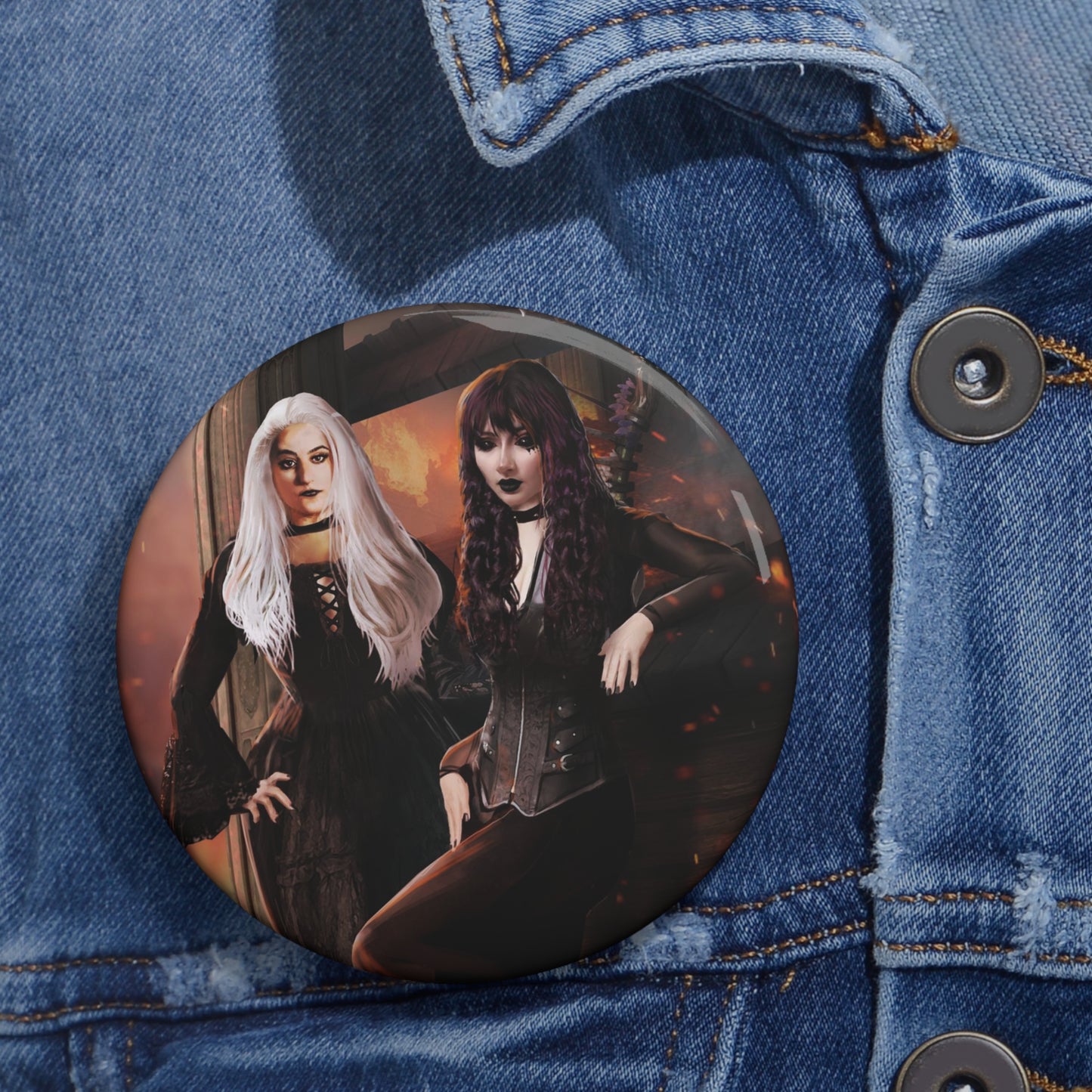 Death & Misery in Hell Pin Button