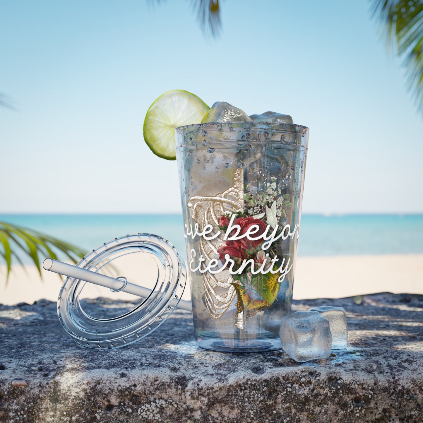 Love Beyond Eternity Sunsplash Tumbler with Straw, 16oz