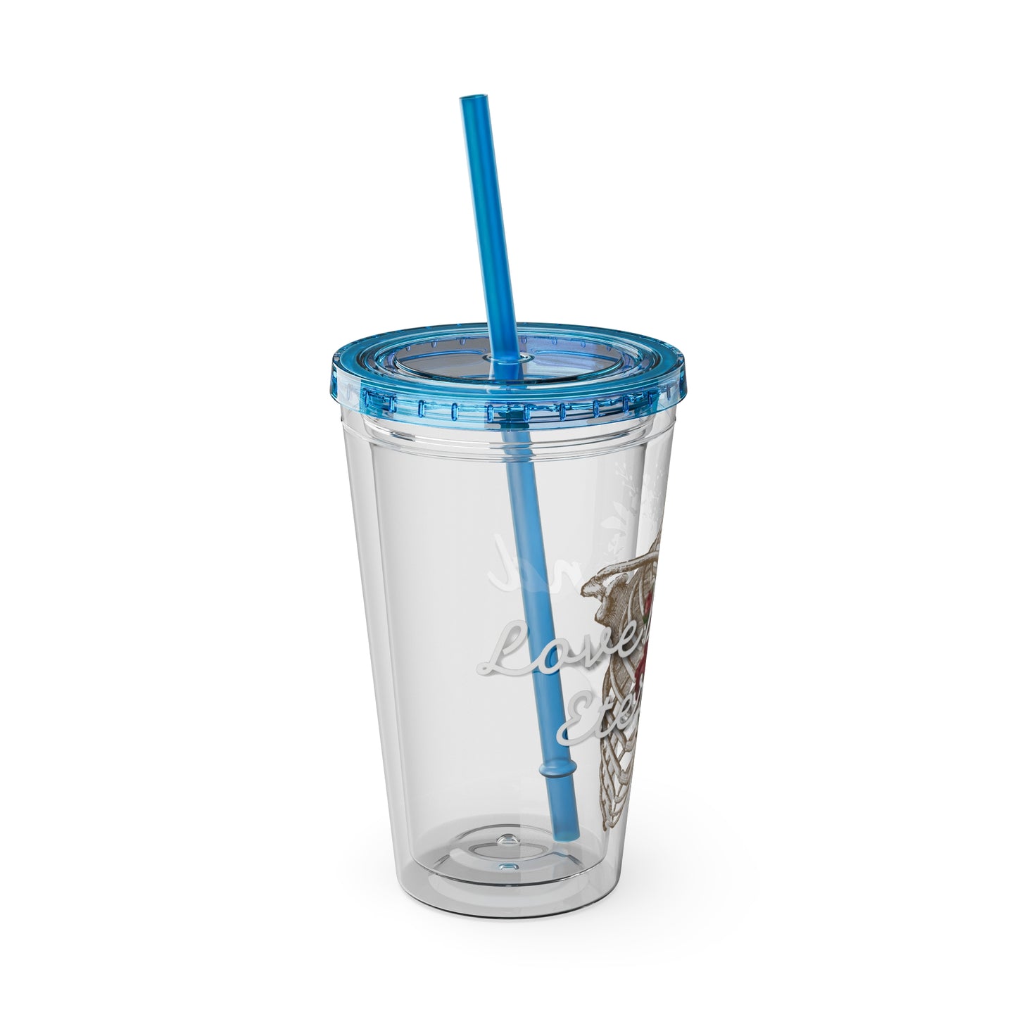 Love Beyond Eternity Sunsplash Tumbler with Straw, 16oz