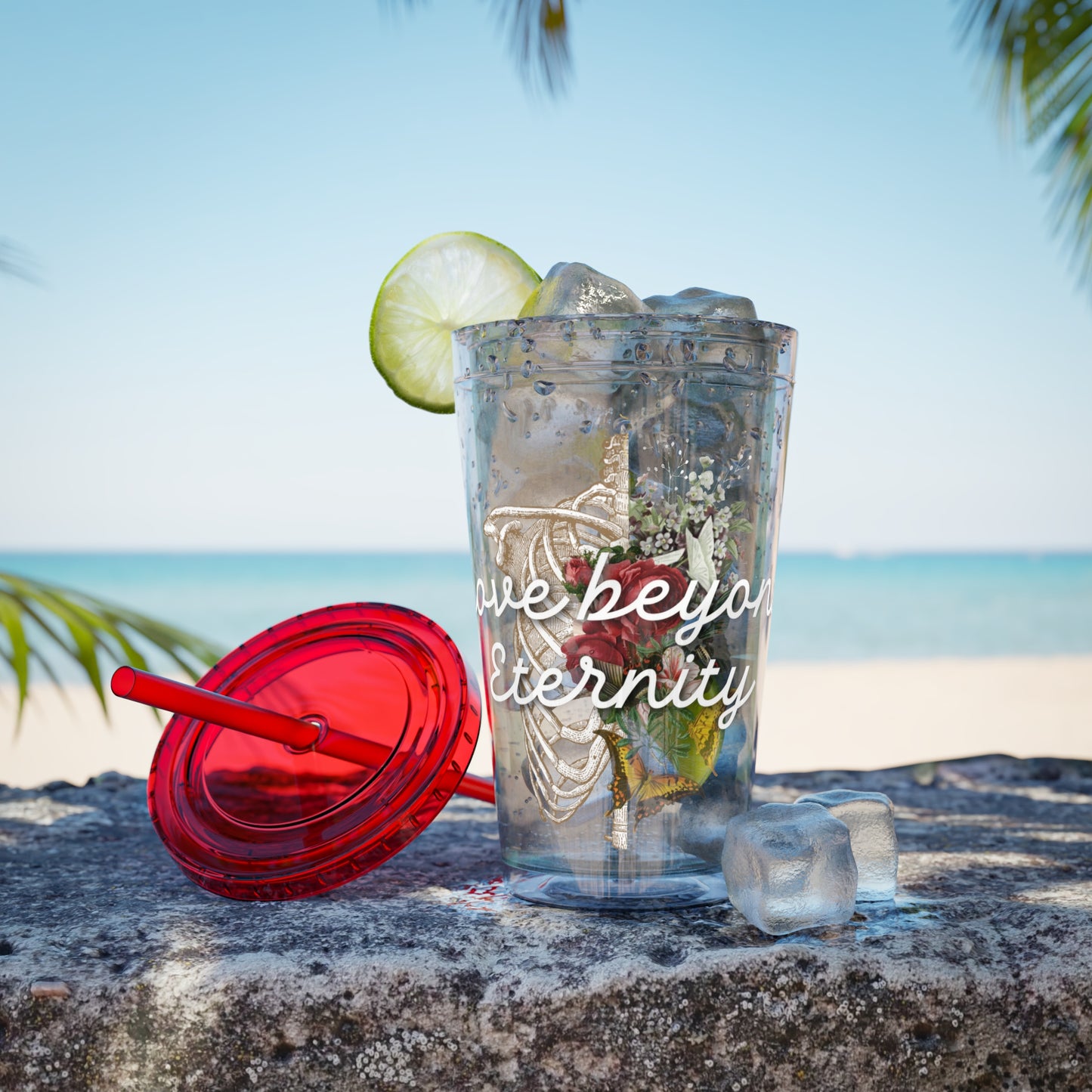 Love Beyond Eternity Sunsplash Tumbler with Straw, 16oz