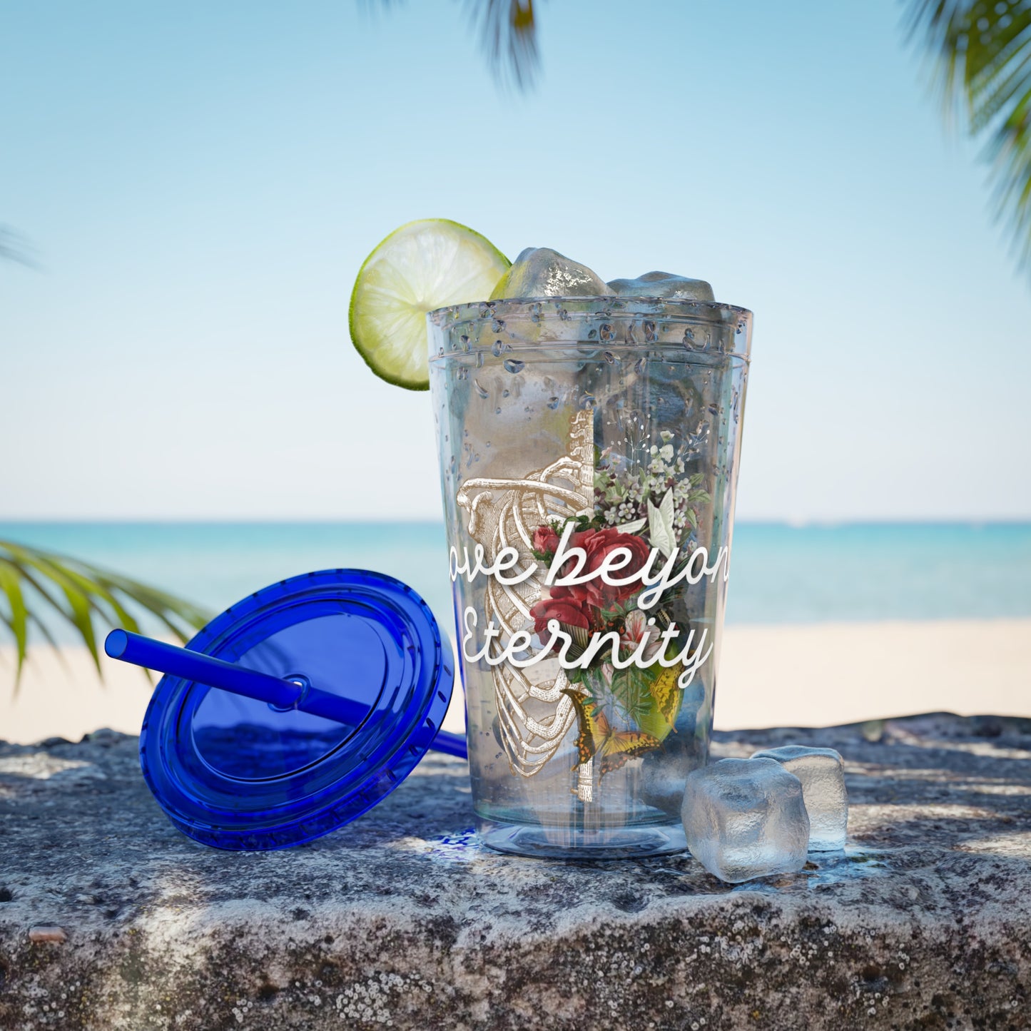 Love Beyond Eternity Sunsplash Tumbler with Straw, 16oz