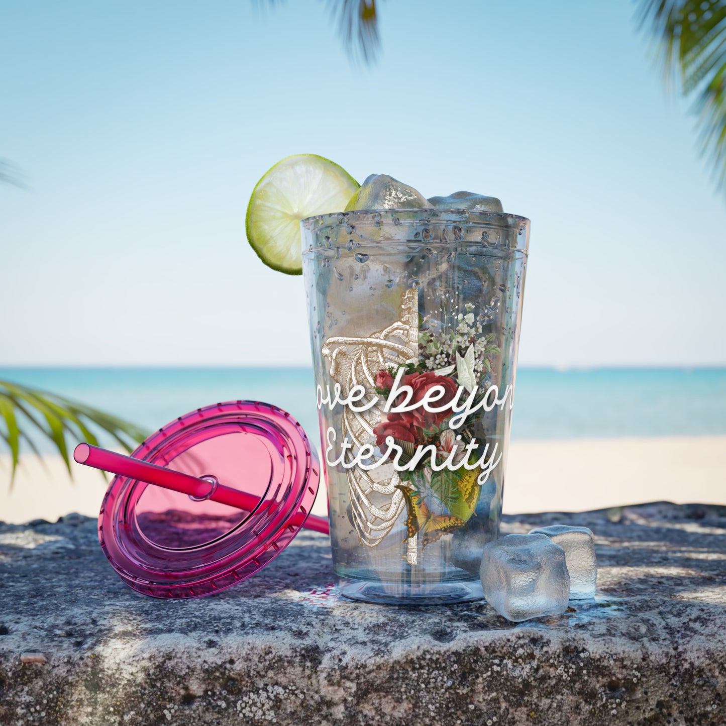Love Beyond Eternity Sunsplash Tumbler with Straw, 16oz