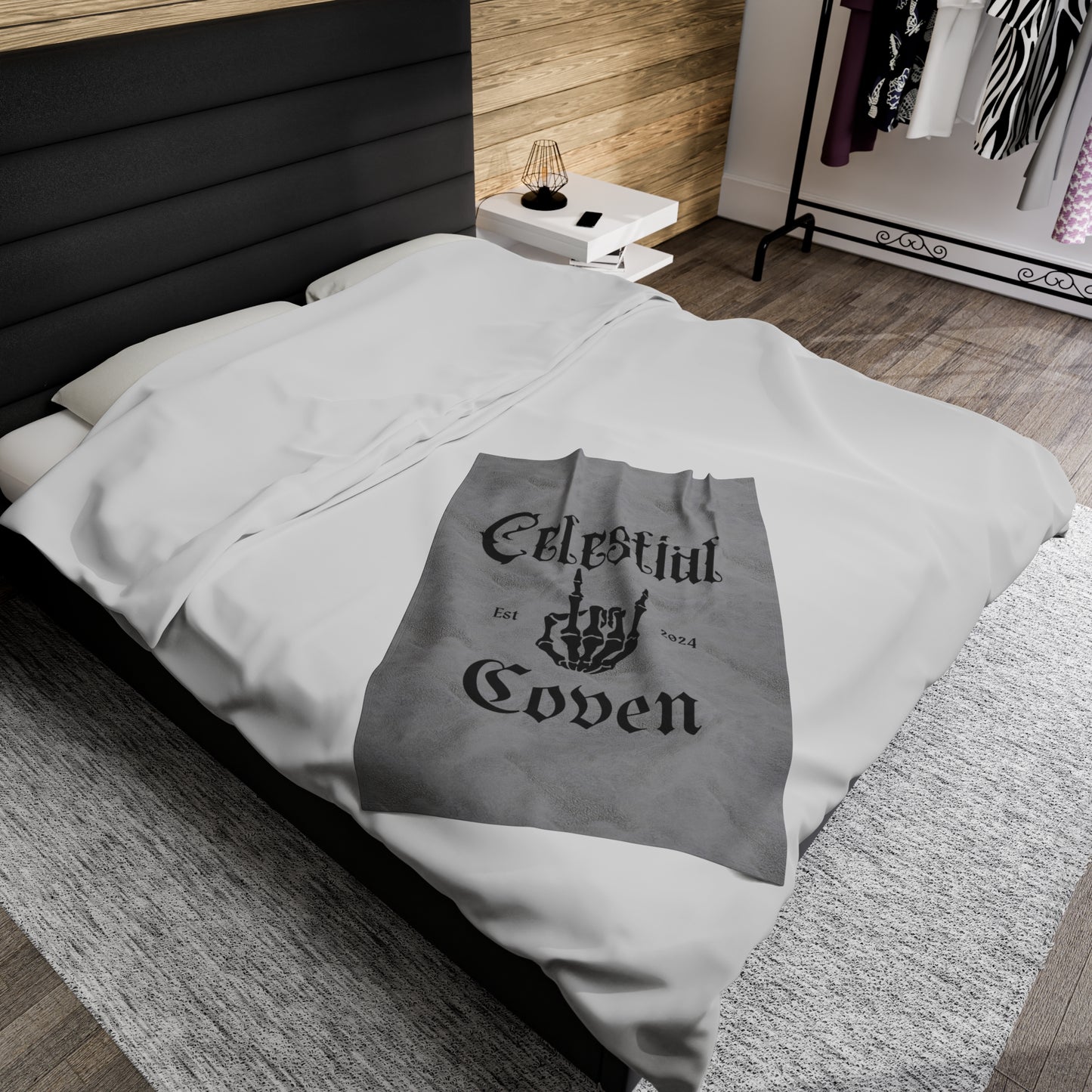 Celestial Coven Velveteen Plush Blanket