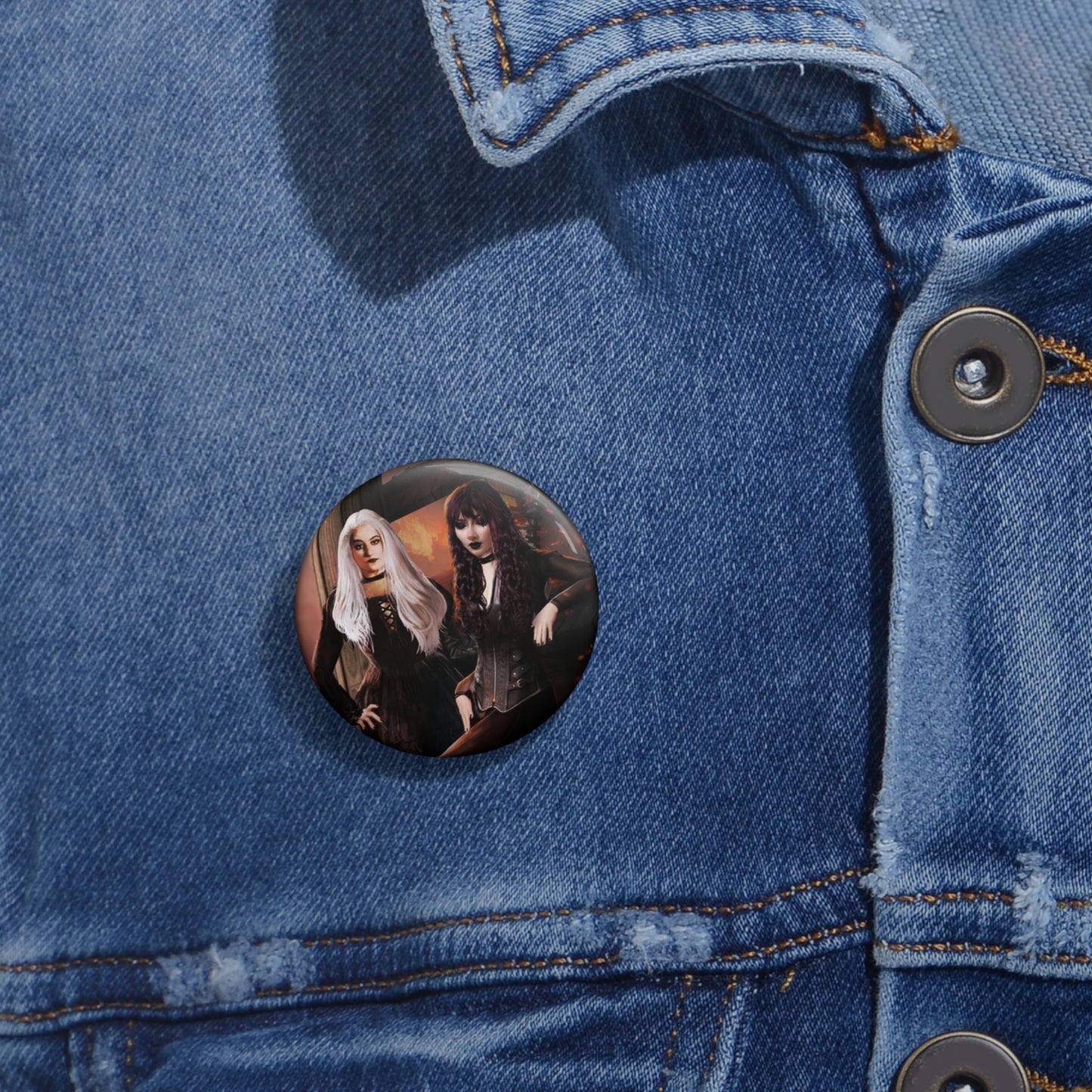 Death & Misery in Hell Pin Button