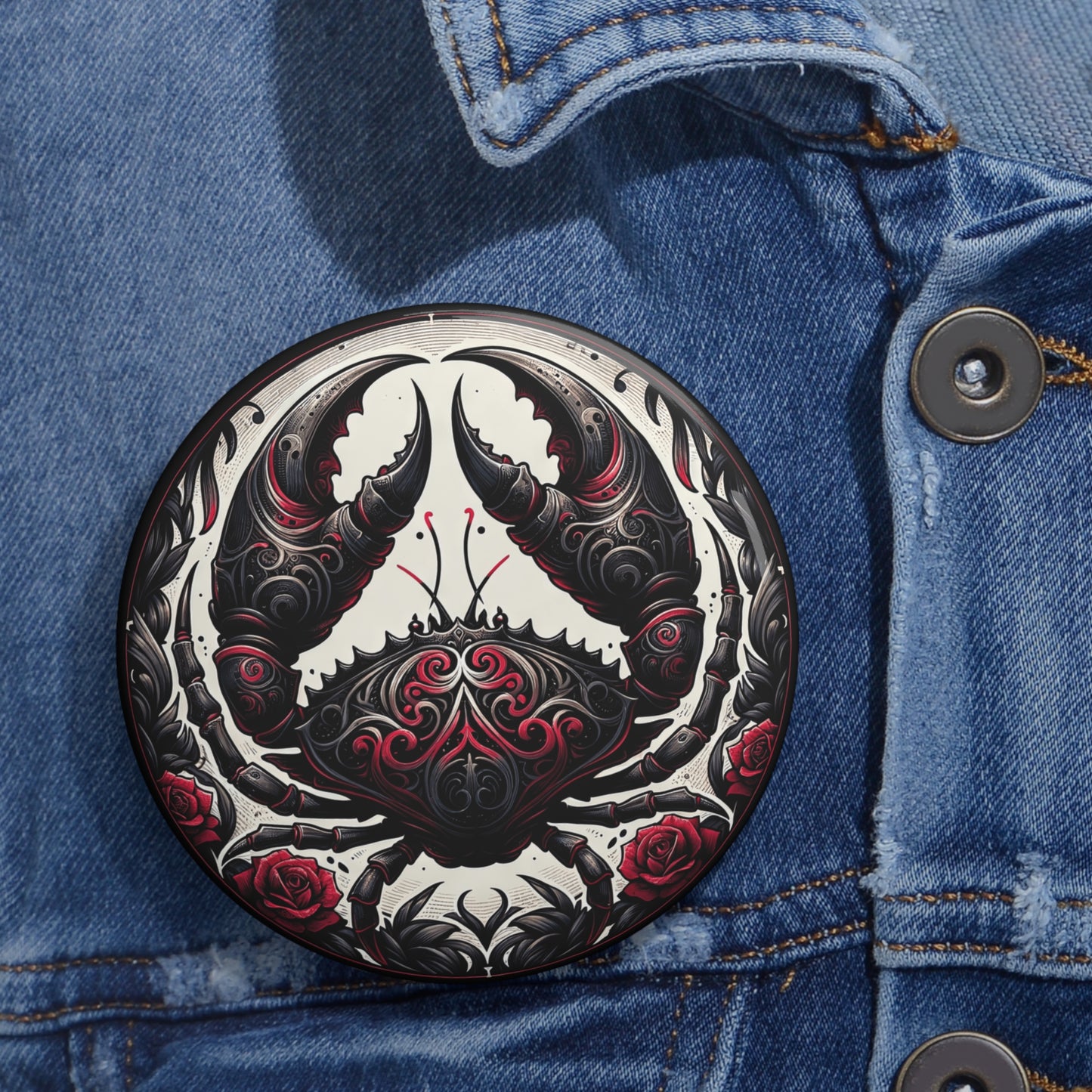 Zodiac Cancer Pin Button