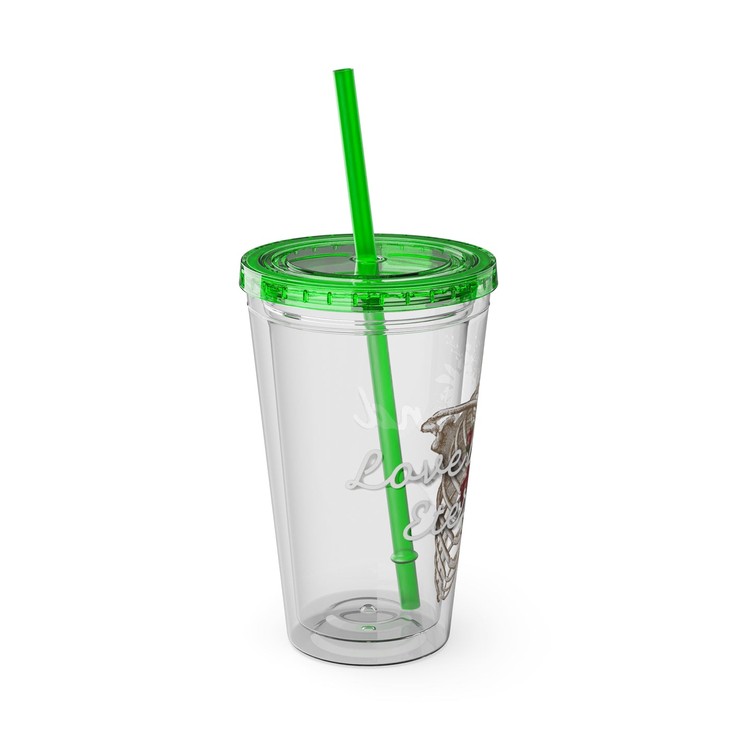 Love Beyond Eternity Sunsplash Tumbler with Straw, 16oz