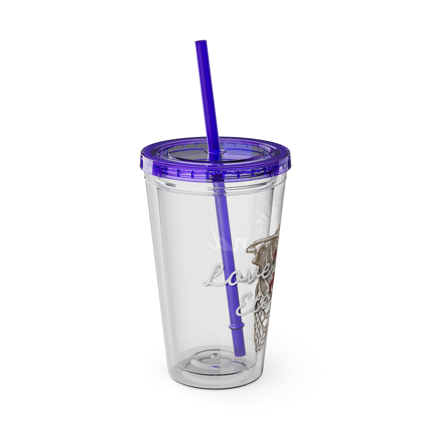 Love Beyond Eternity Sunsplash Tumbler with Straw, 16oz