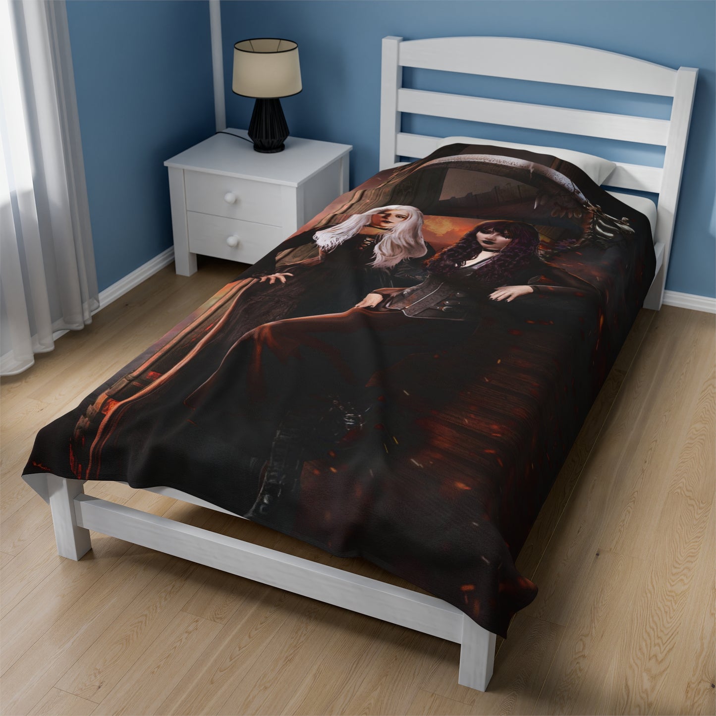 Death & Misery in Hell Velveteen Plush Blanket