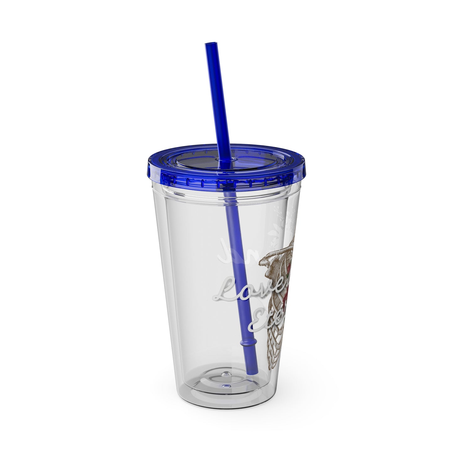 Love Beyond Eternity Sunsplash Tumbler with Straw, 16oz