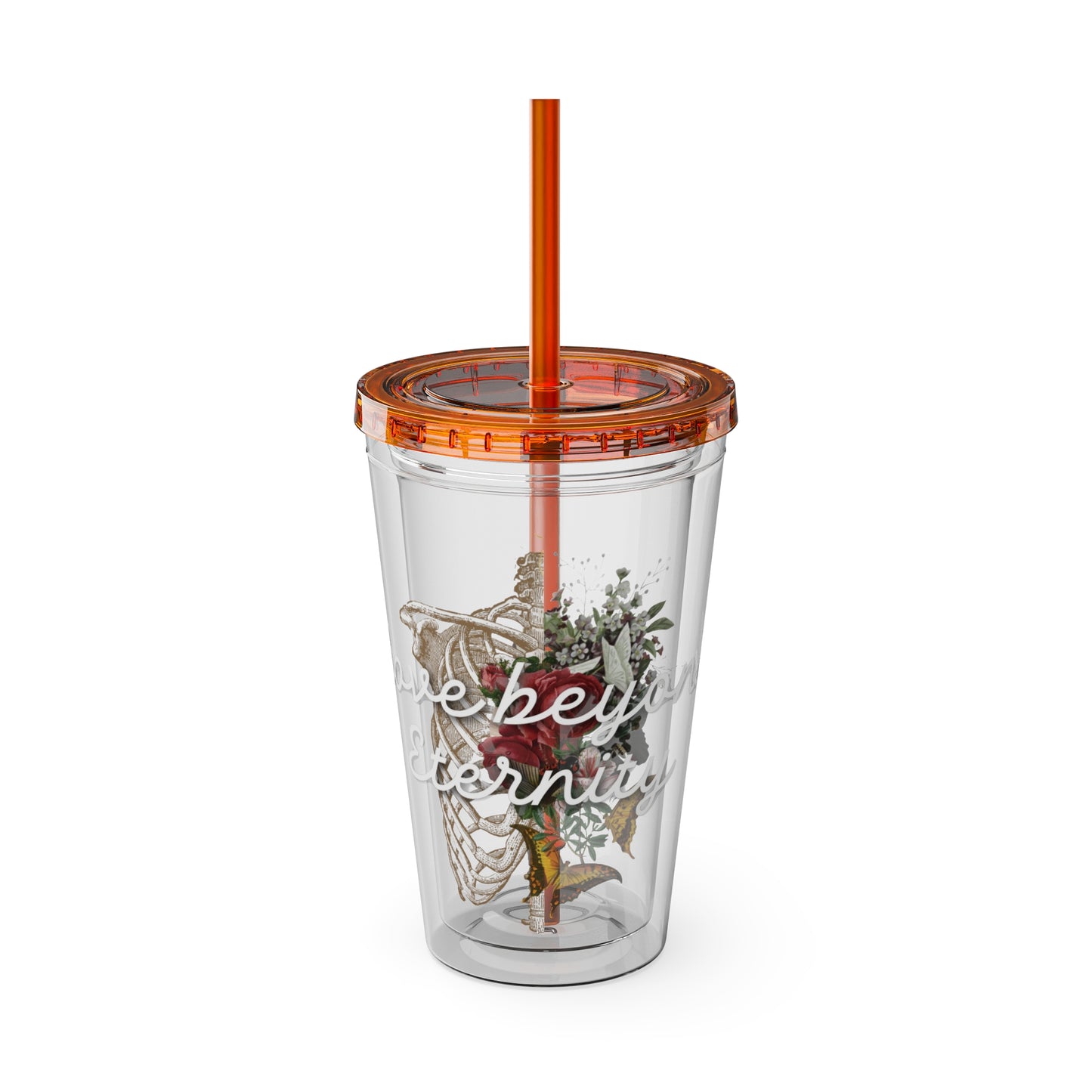 Love Beyond Eternity Sunsplash Tumbler with Straw, 16oz