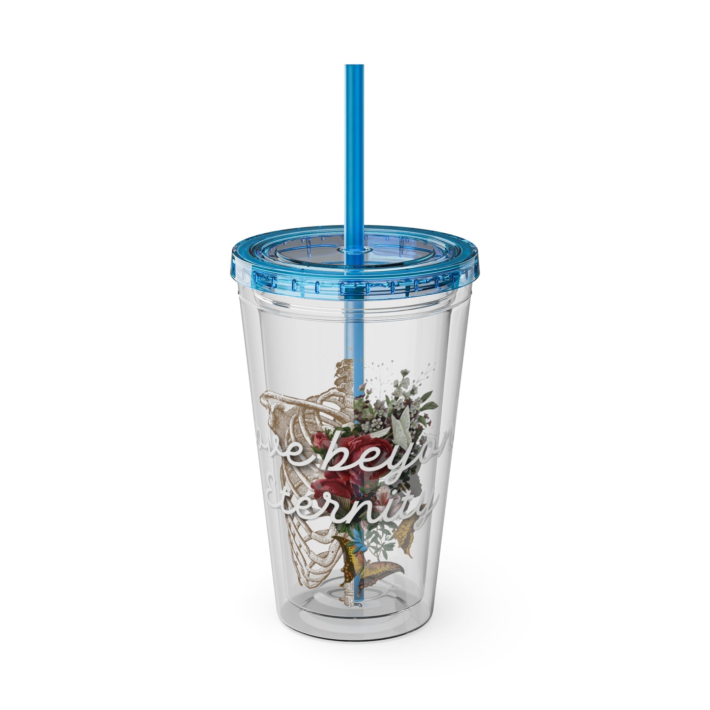 Love Beyond Eternity Sunsplash Tumbler with Straw, 16oz