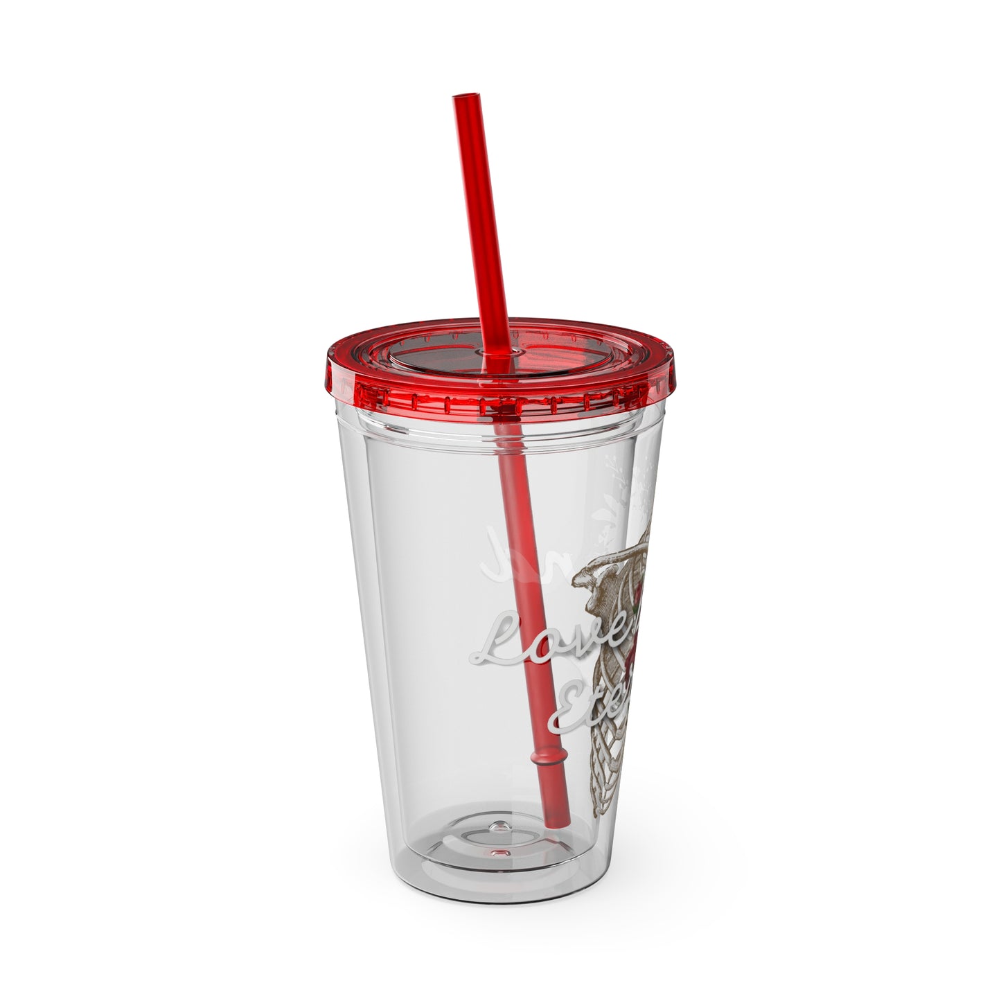 Love Beyond Eternity Sunsplash Tumbler with Straw, 16oz