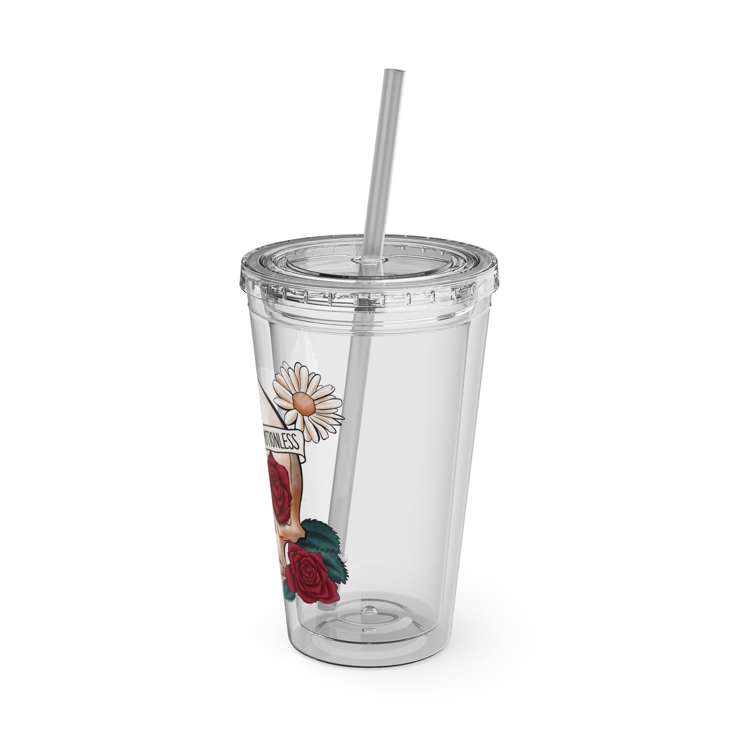 Kinda Emotional/Emotionless Sunsplash Tumbler with Straw, 16oz
