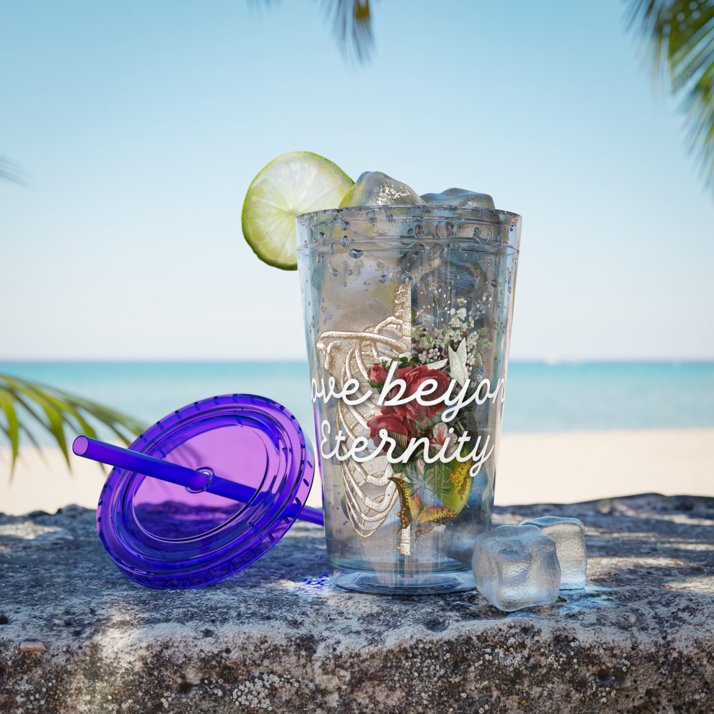 Love Beyond Eternity Sunsplash Tumbler with Straw, 16oz