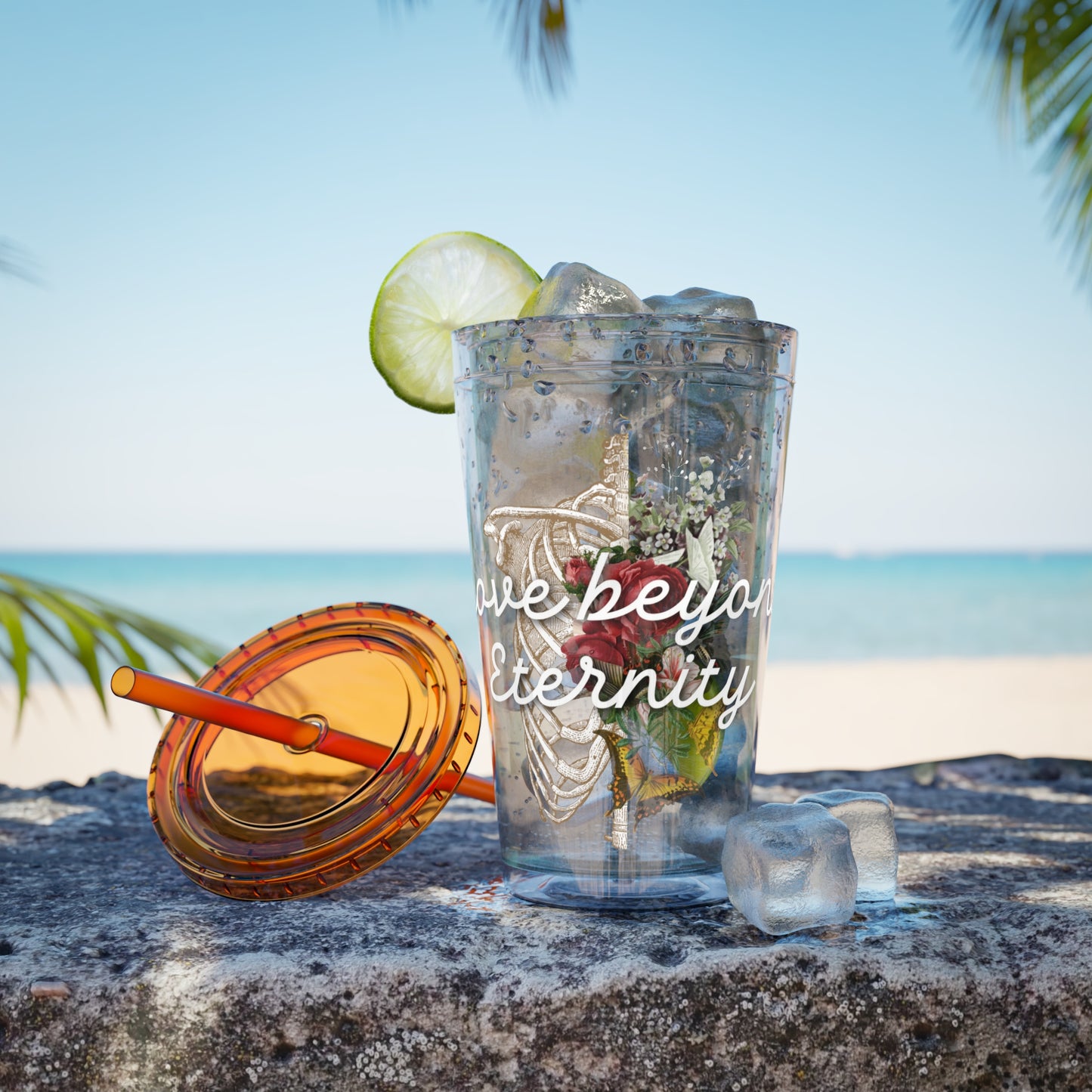 Love Beyond Eternity Sunsplash Tumbler with Straw, 16oz