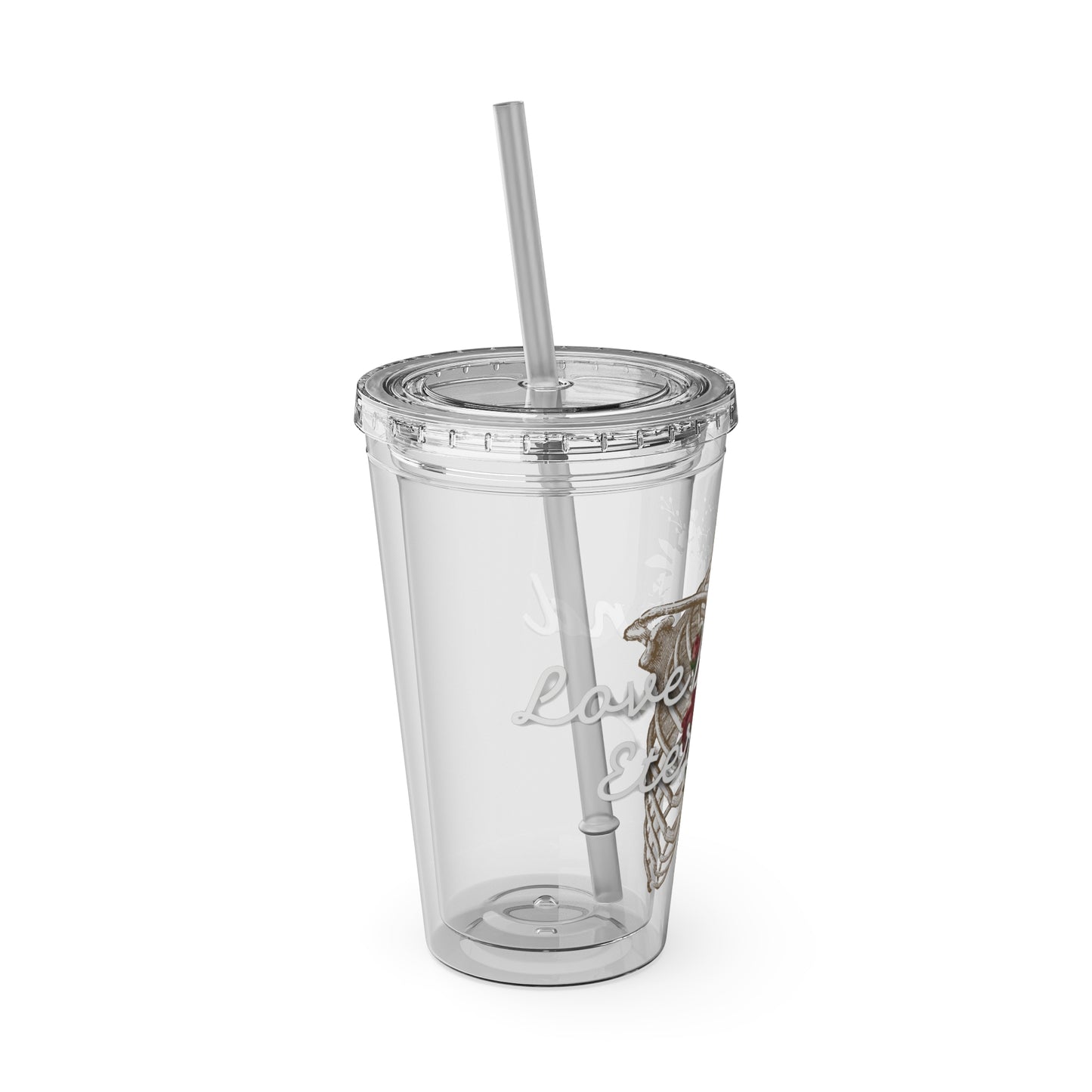 Love Beyond Eternity Sunsplash Tumbler with Straw, 16oz
