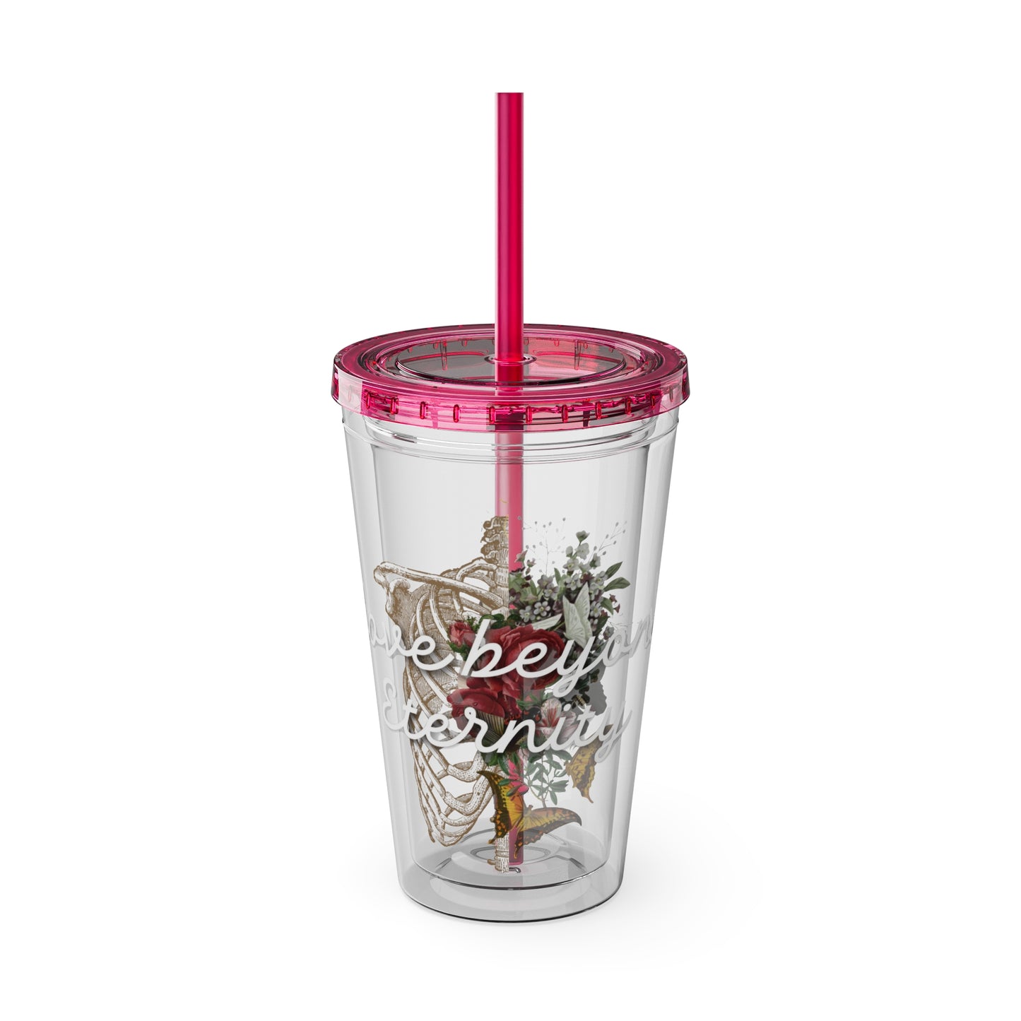 Love Beyond Eternity Sunsplash Tumbler with Straw, 16oz