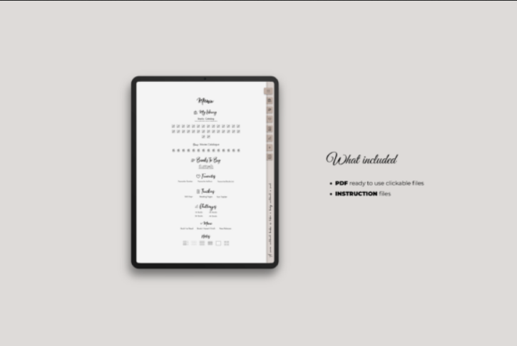 Digital Reading Journal, Clickable Book