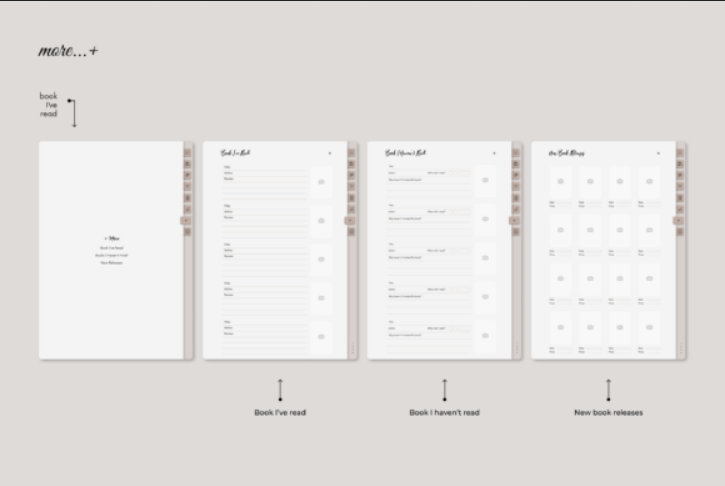 Digital Reading Journal, Clickable Book