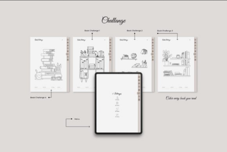 Digital Reading Journal, Clickable Book