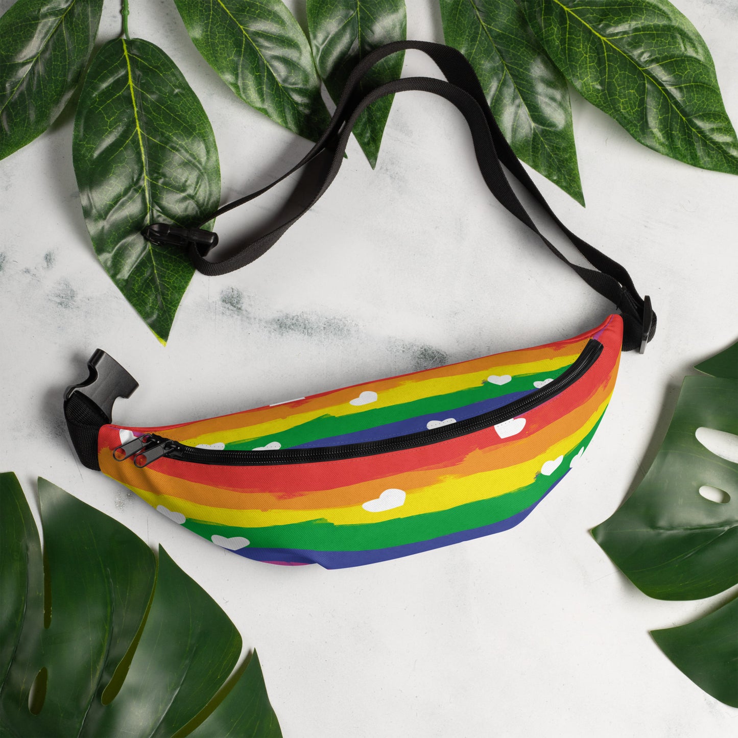 LGBT Heart Fanny Pack with a full view