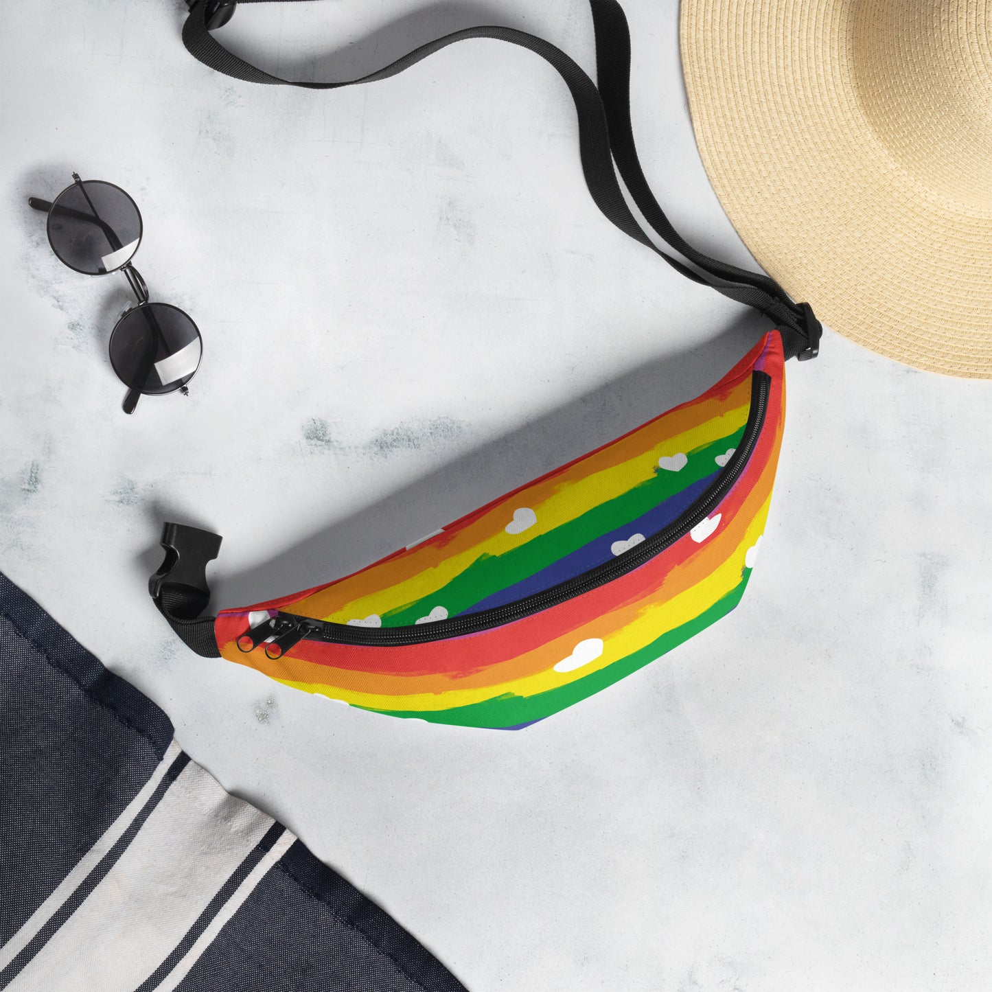 LGBT Heart Fanny Pack side view