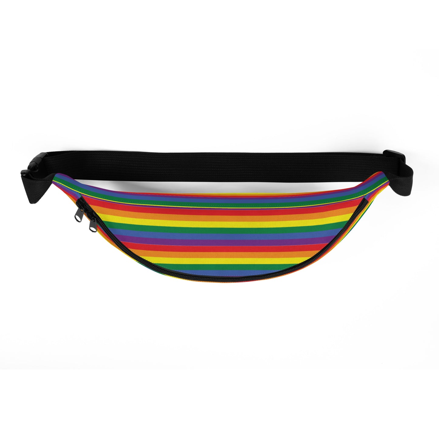 Pride Rainbow Fanny Pack Open zipper view