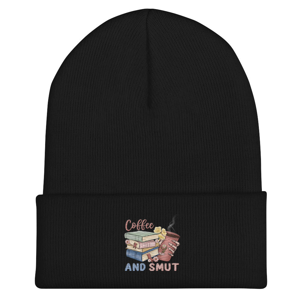 Coffee and Smut Cuffed Beanie