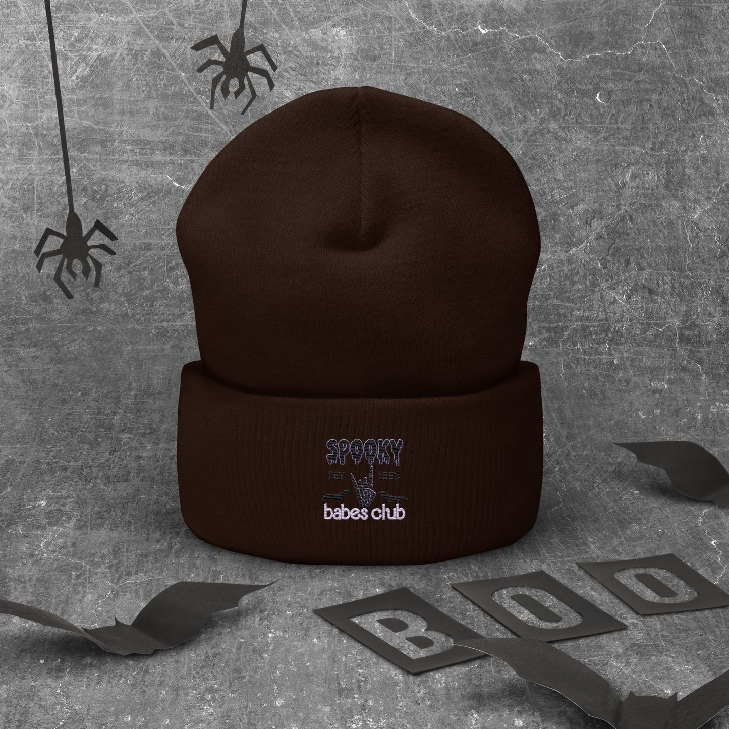 Spooky Babe Club Cuffed Beanie Hat
