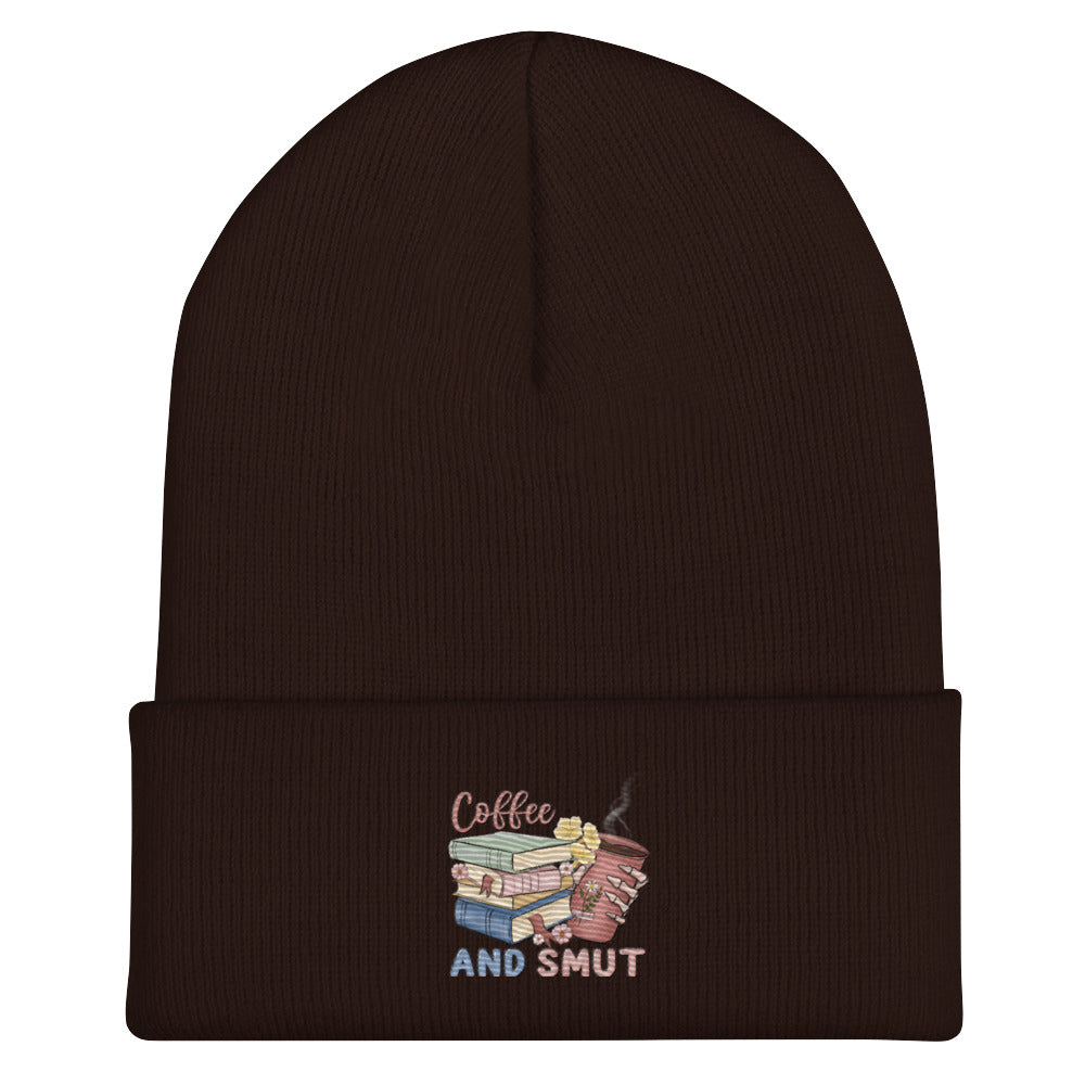 Coffee and Smut Cuffed Beanie