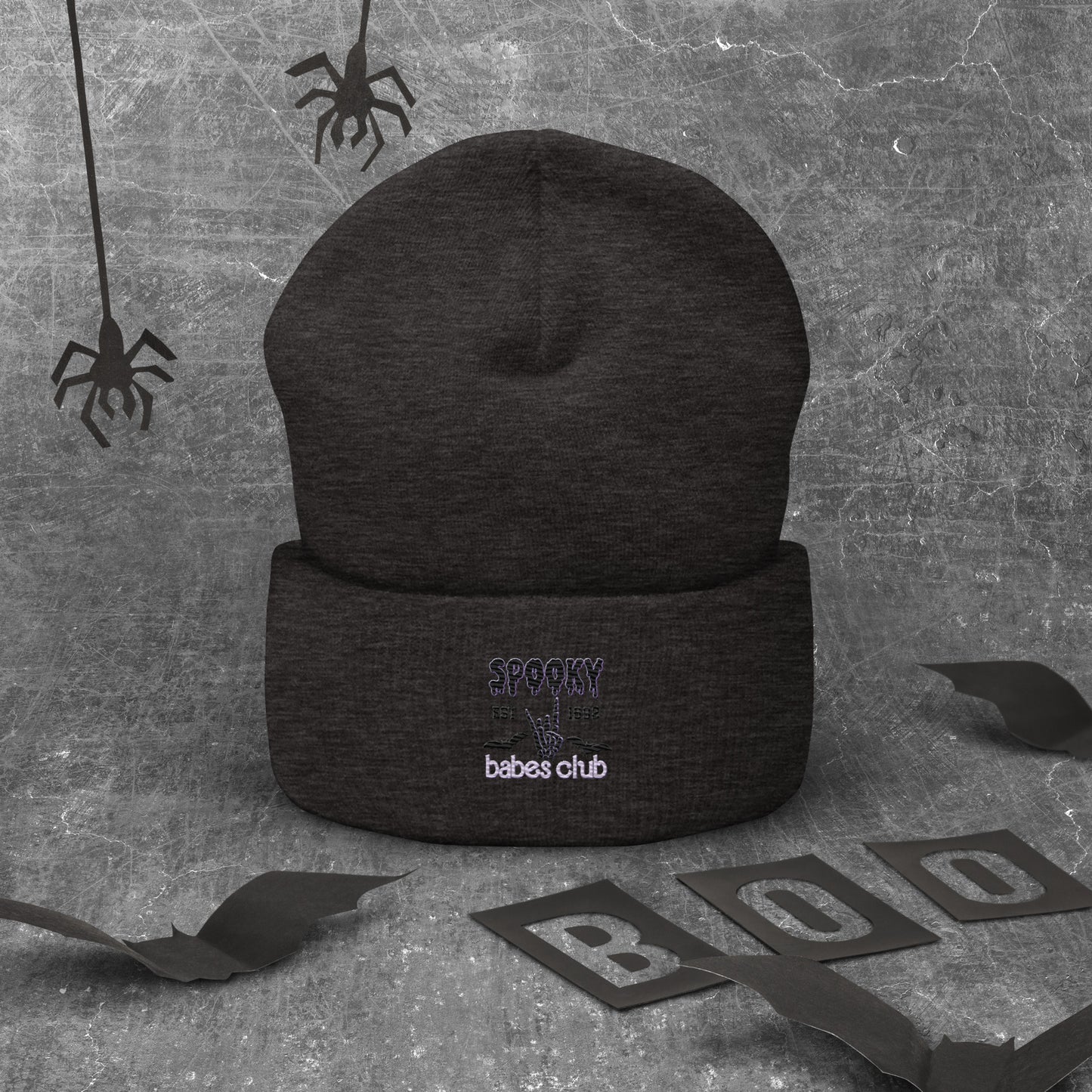 Spooky Babe Club Cuffed Beanie Hat
