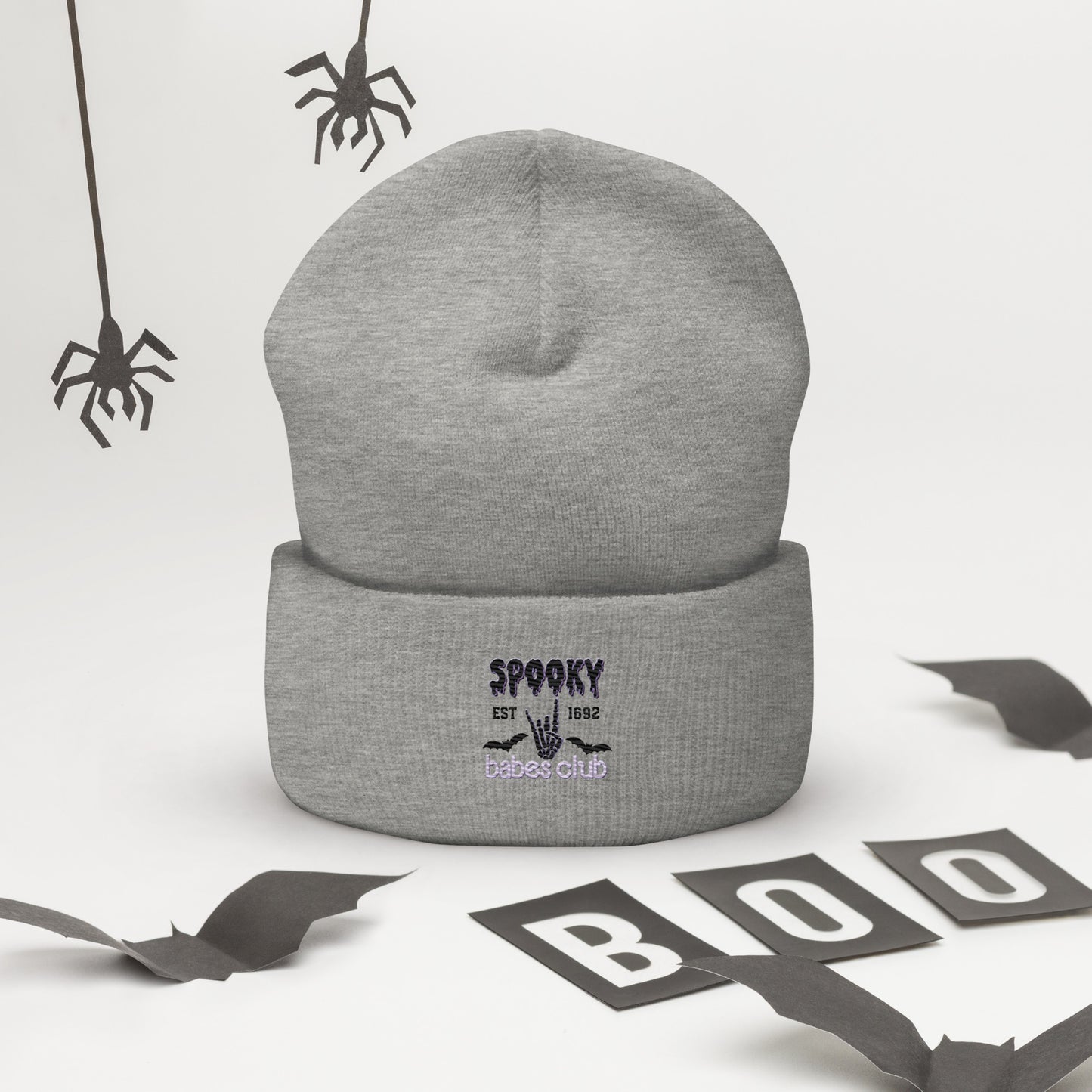 Spooky Babe Club Cuffed Beanie Hat