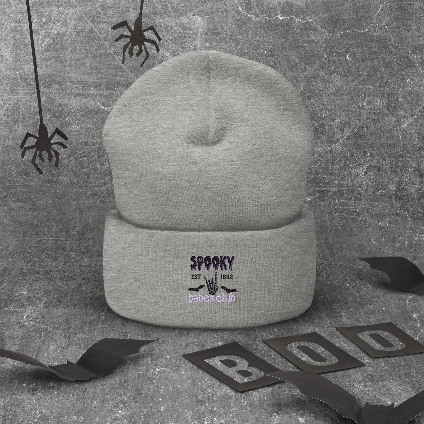 Spooky Babe Club Cuffed Beanie Hat