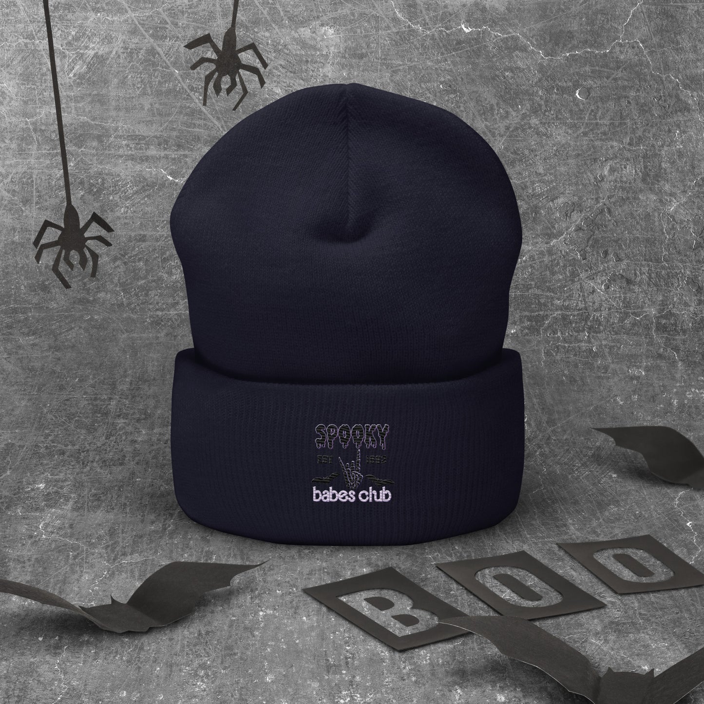 Spooky Babe Club Cuffed Beanie Hat