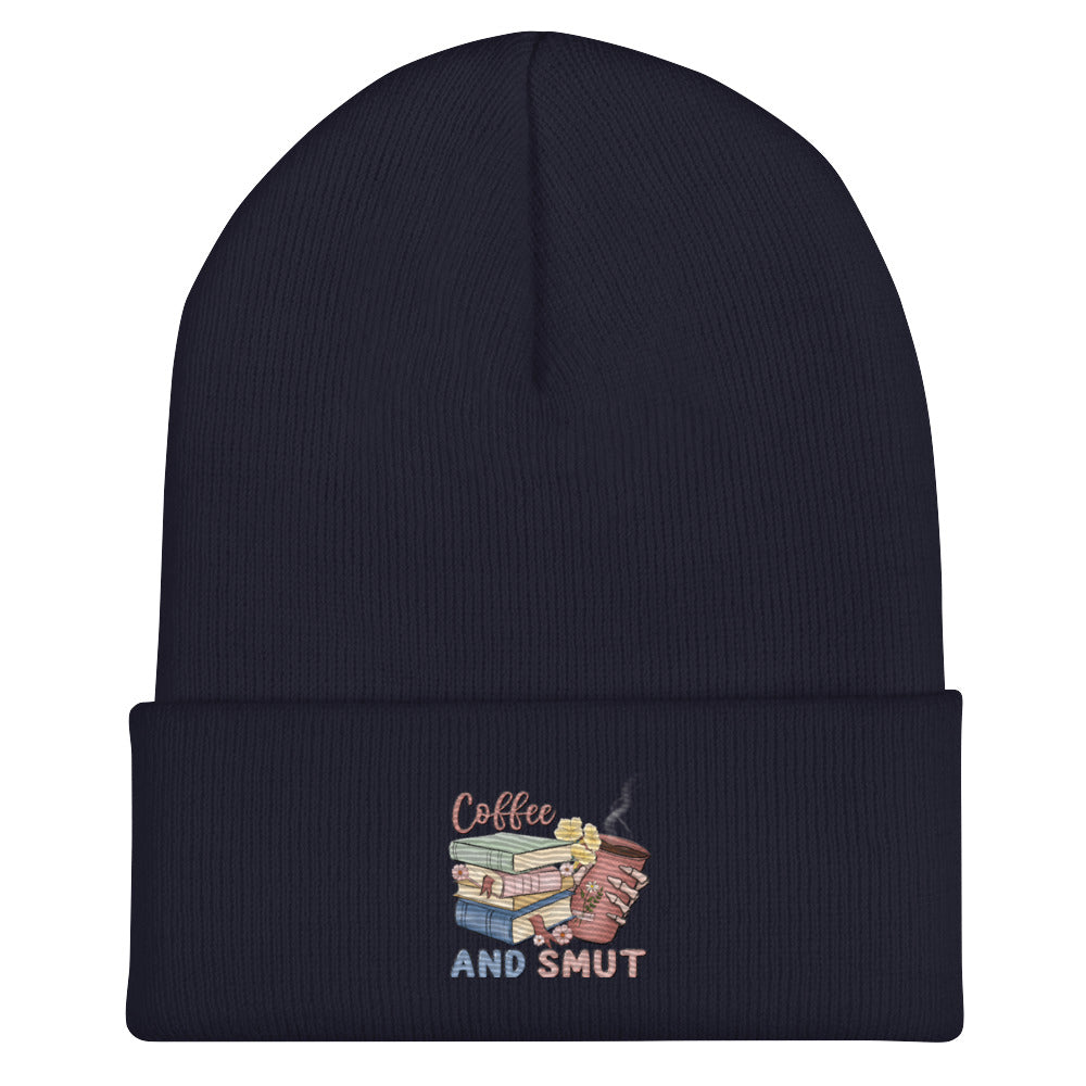 Coffee and Smut Cuffed Beanie