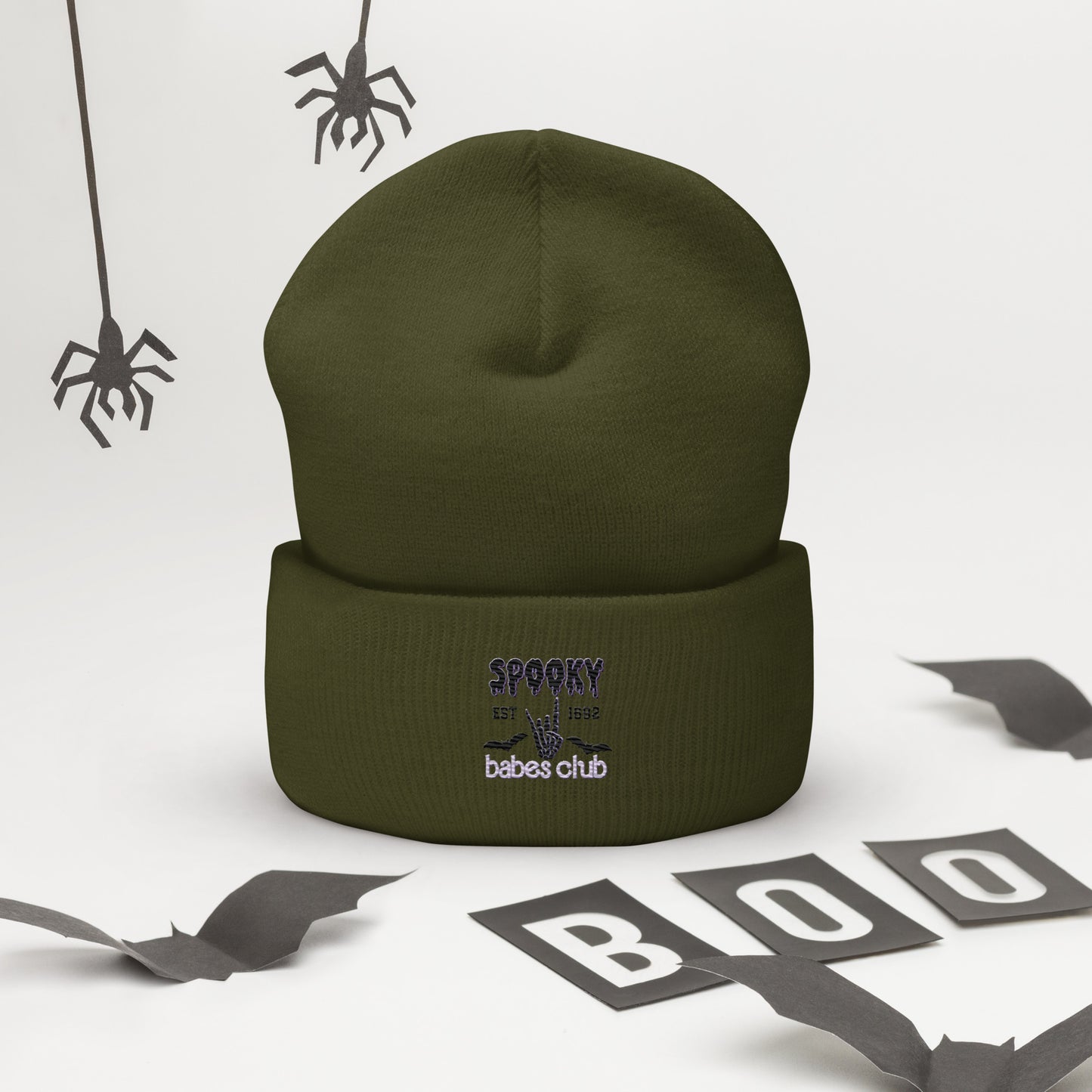 Spooky Babe Club Cuffed Beanie Hat